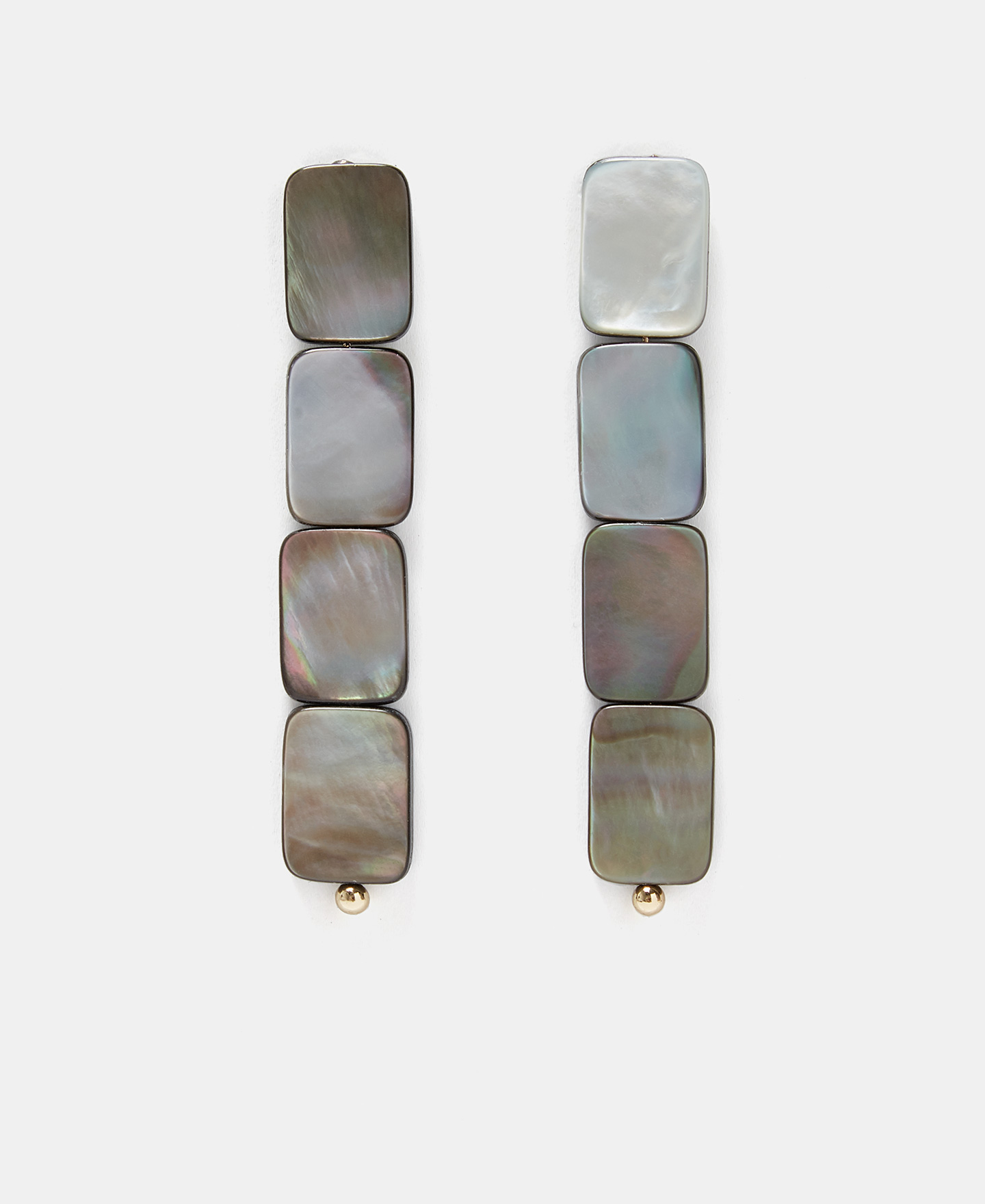 Pendientes largos con concha natural image number 0