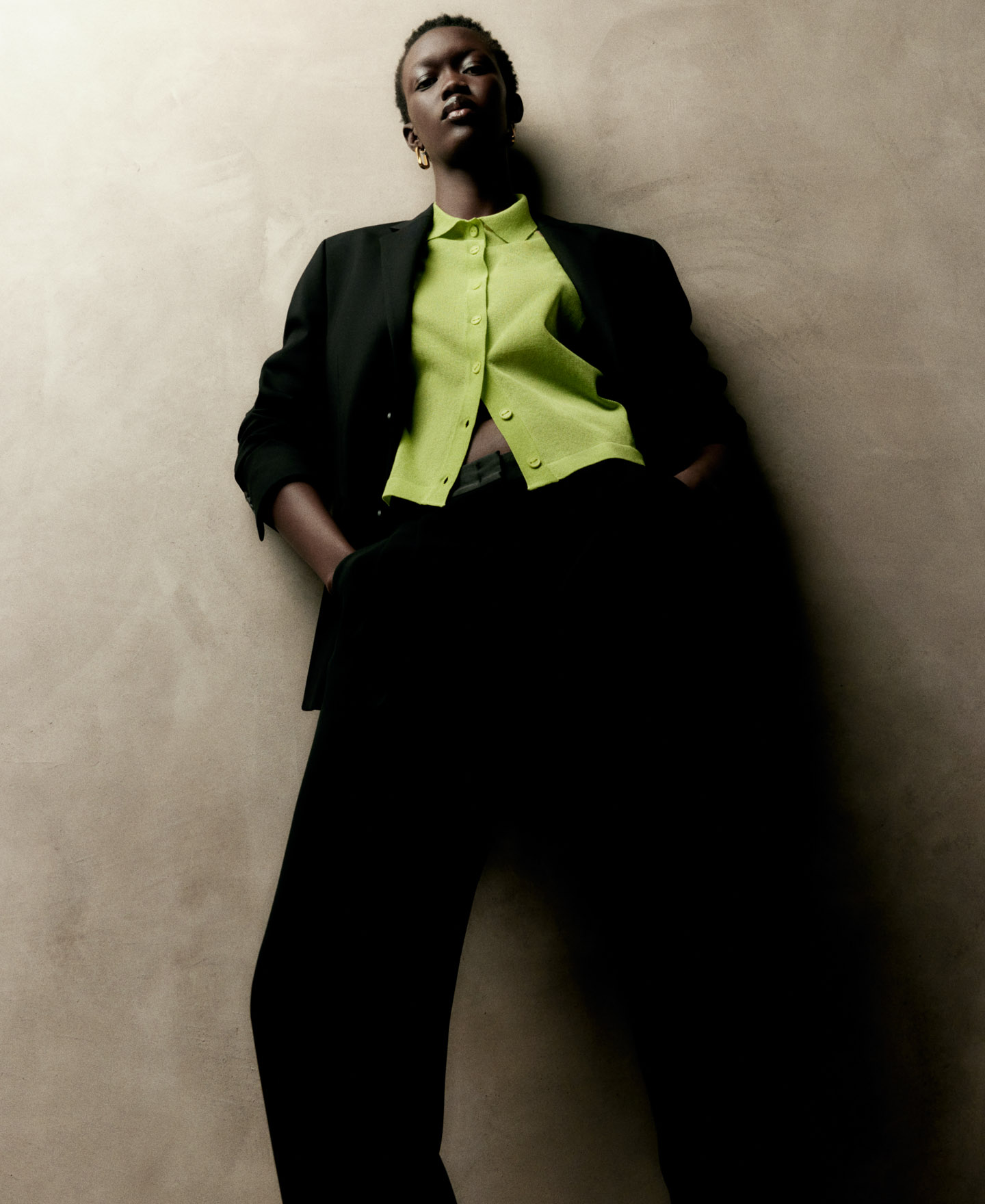 Semitransparent knitted jacket image number 1