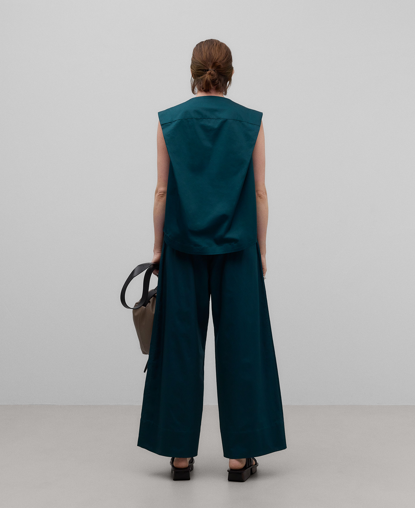 Blue cotton top woman image number 2
