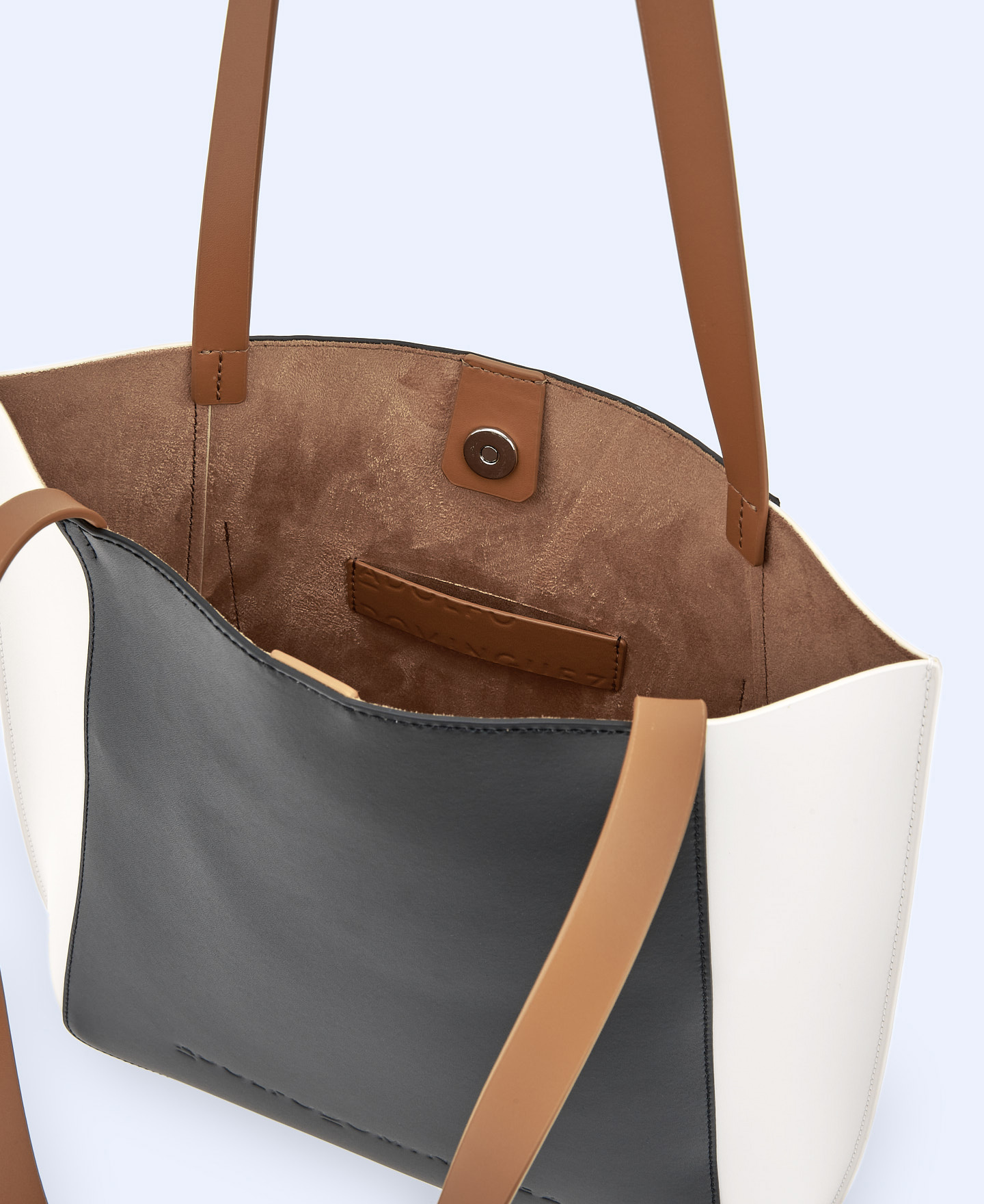 3-colour vachetta leather shopper image number 2