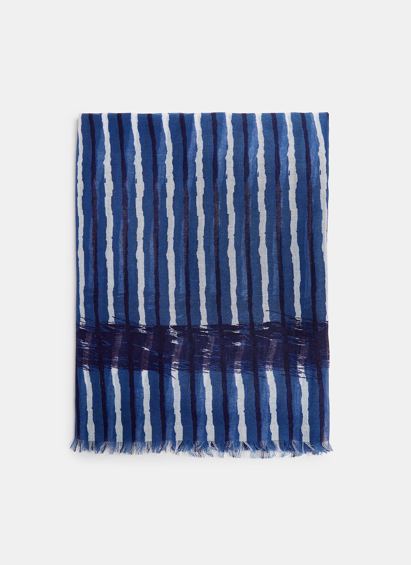 Foulard estampado con rayas irregulares image number 0