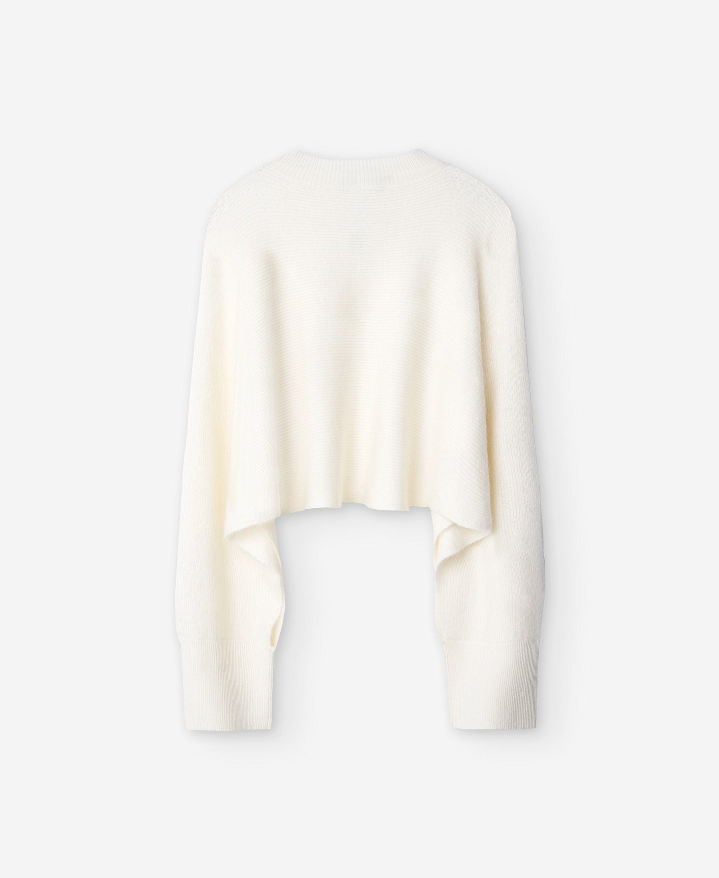 Cream knitted scarf-collar for women image number 5