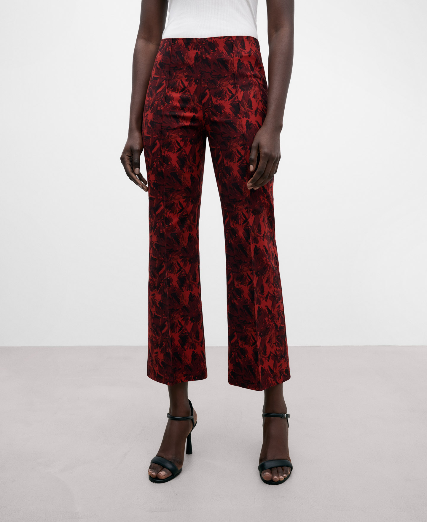 Printed ankle trousers image number 0