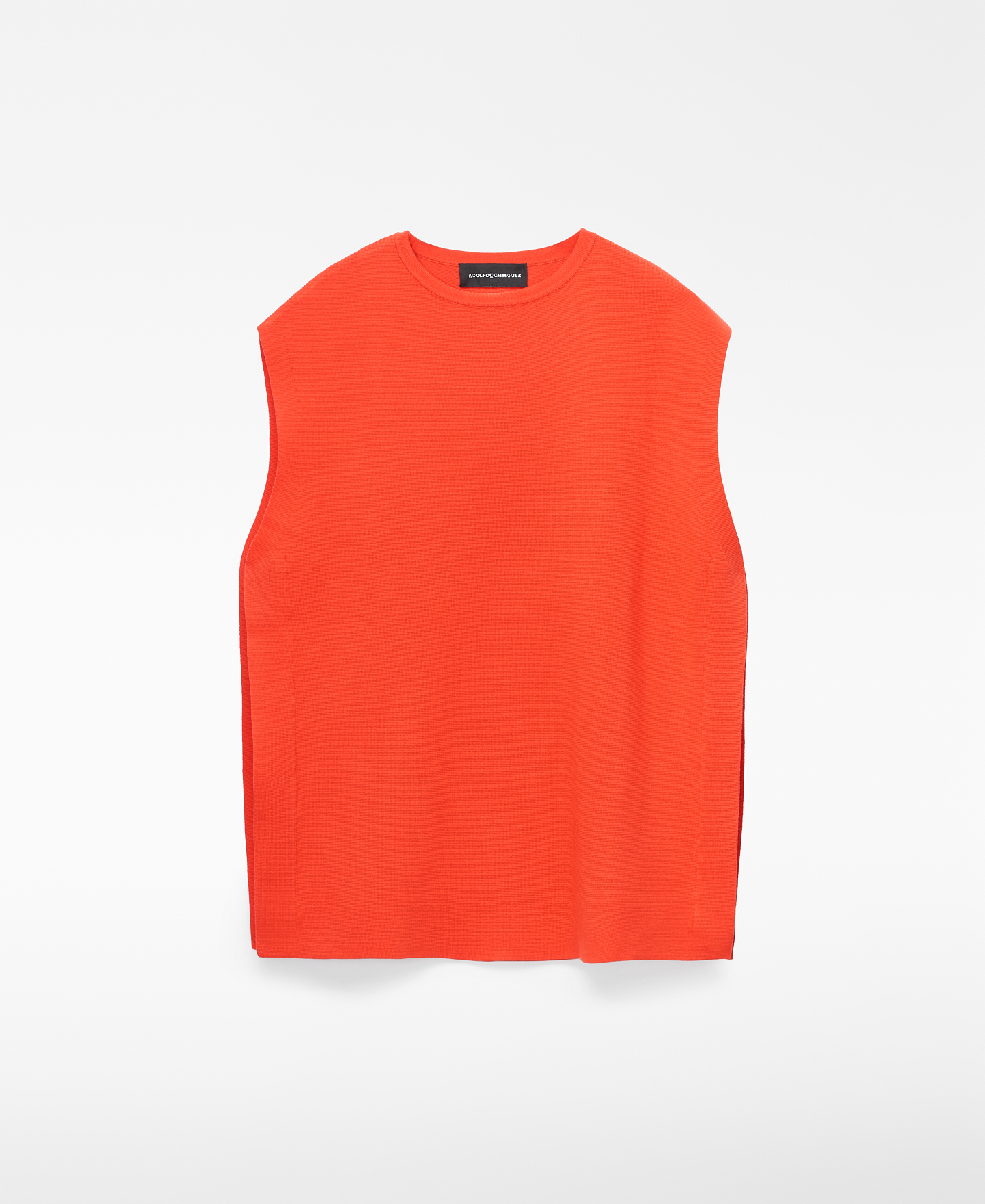 Crew collar knit vest image number 4