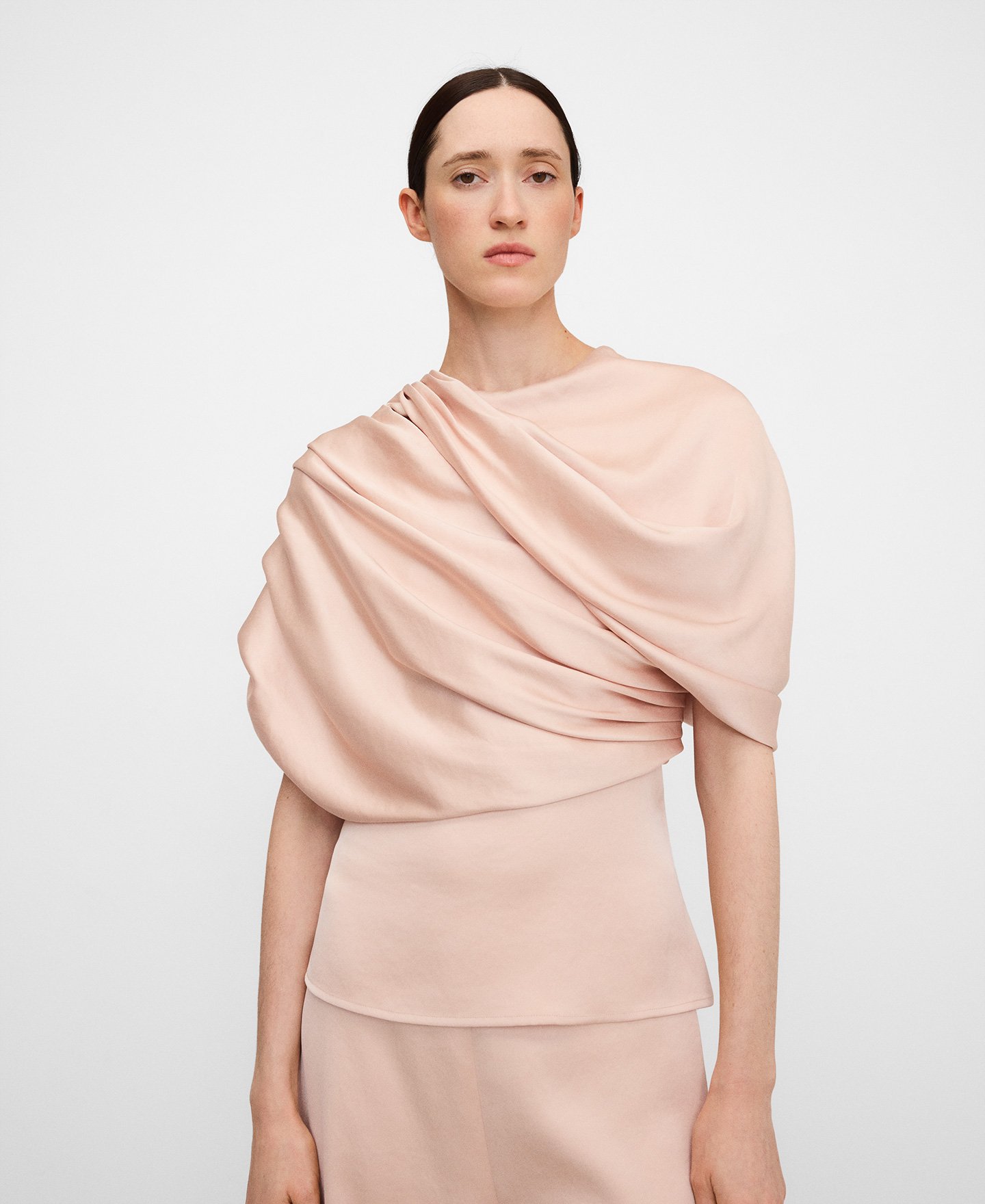 Top satinado drapeado image number 0