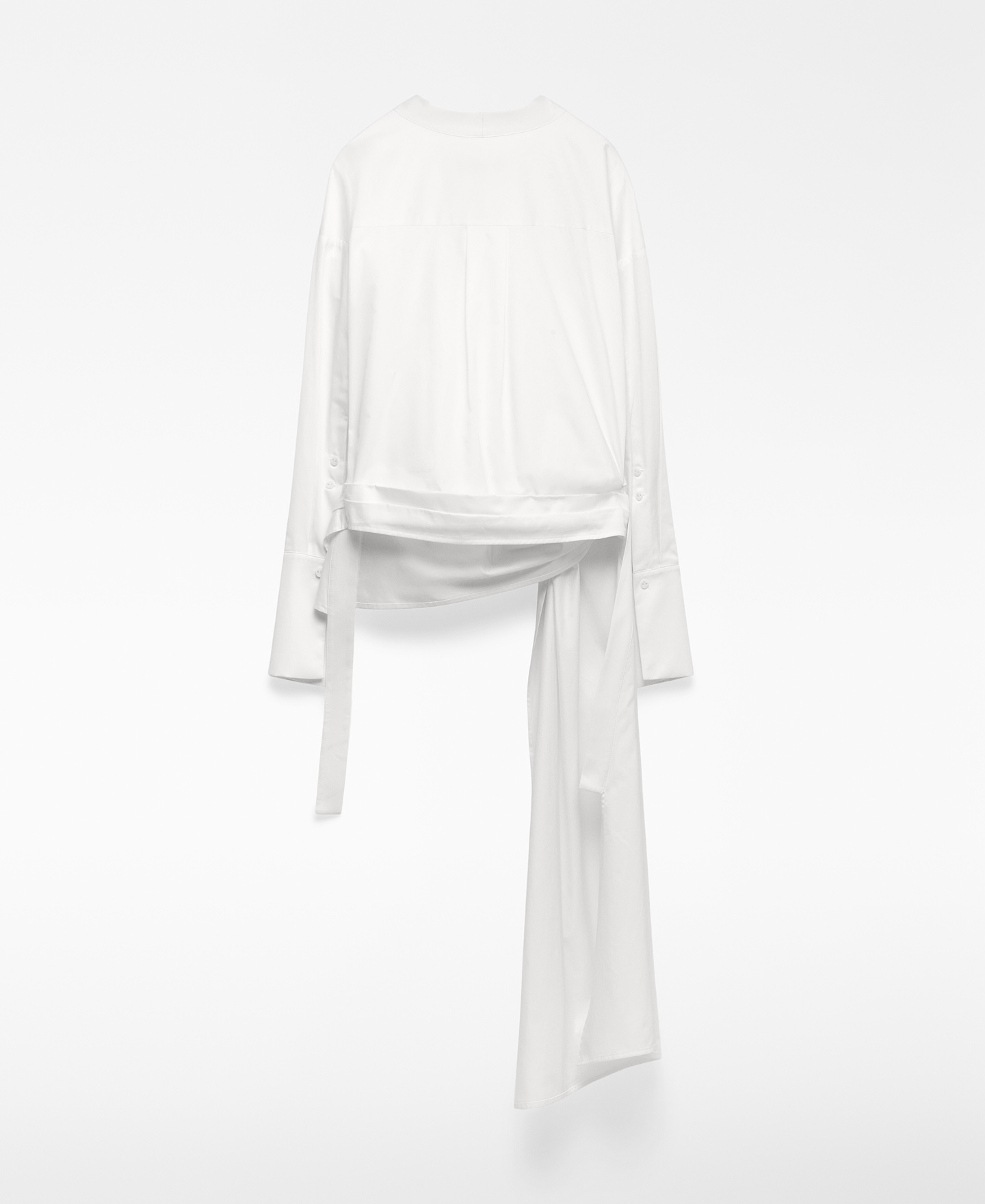 Wrap shirt with a side godet image number 5