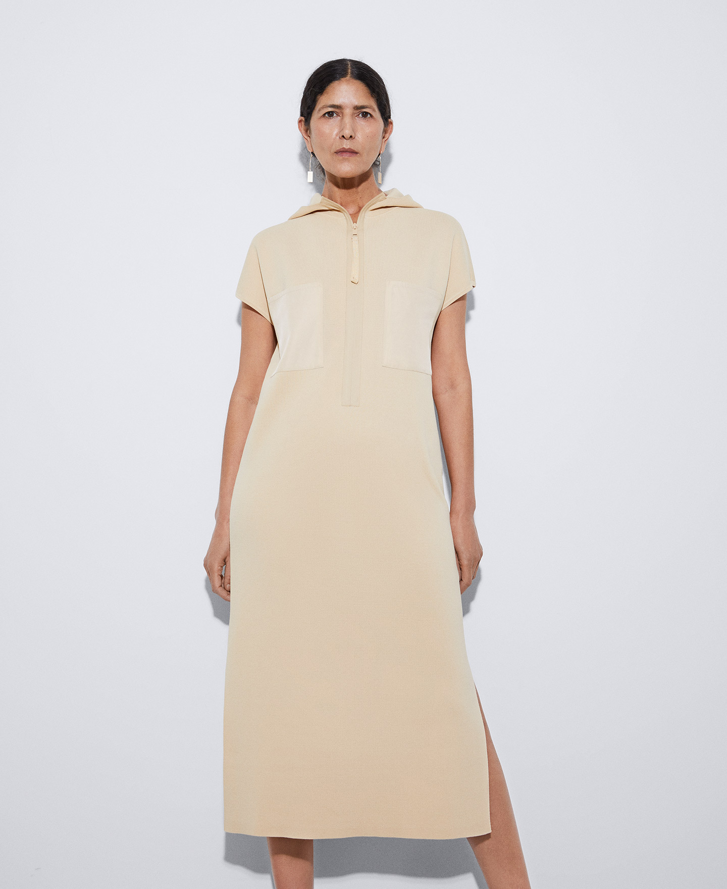 Knitted dress with hood image number 0