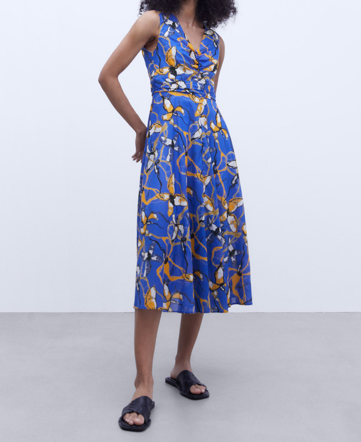 Cotton voile fitted dress image number 1