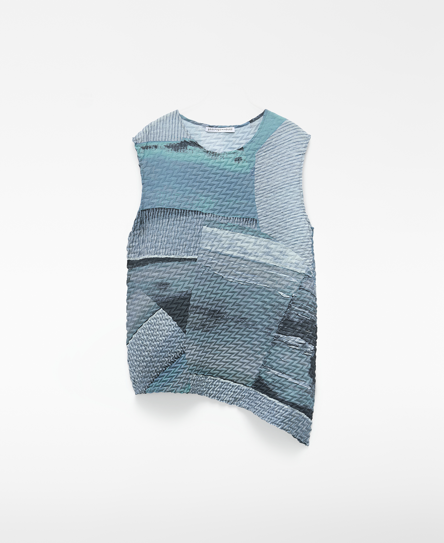 Asymmetrisches Crinkle-Top mit Print image number 0