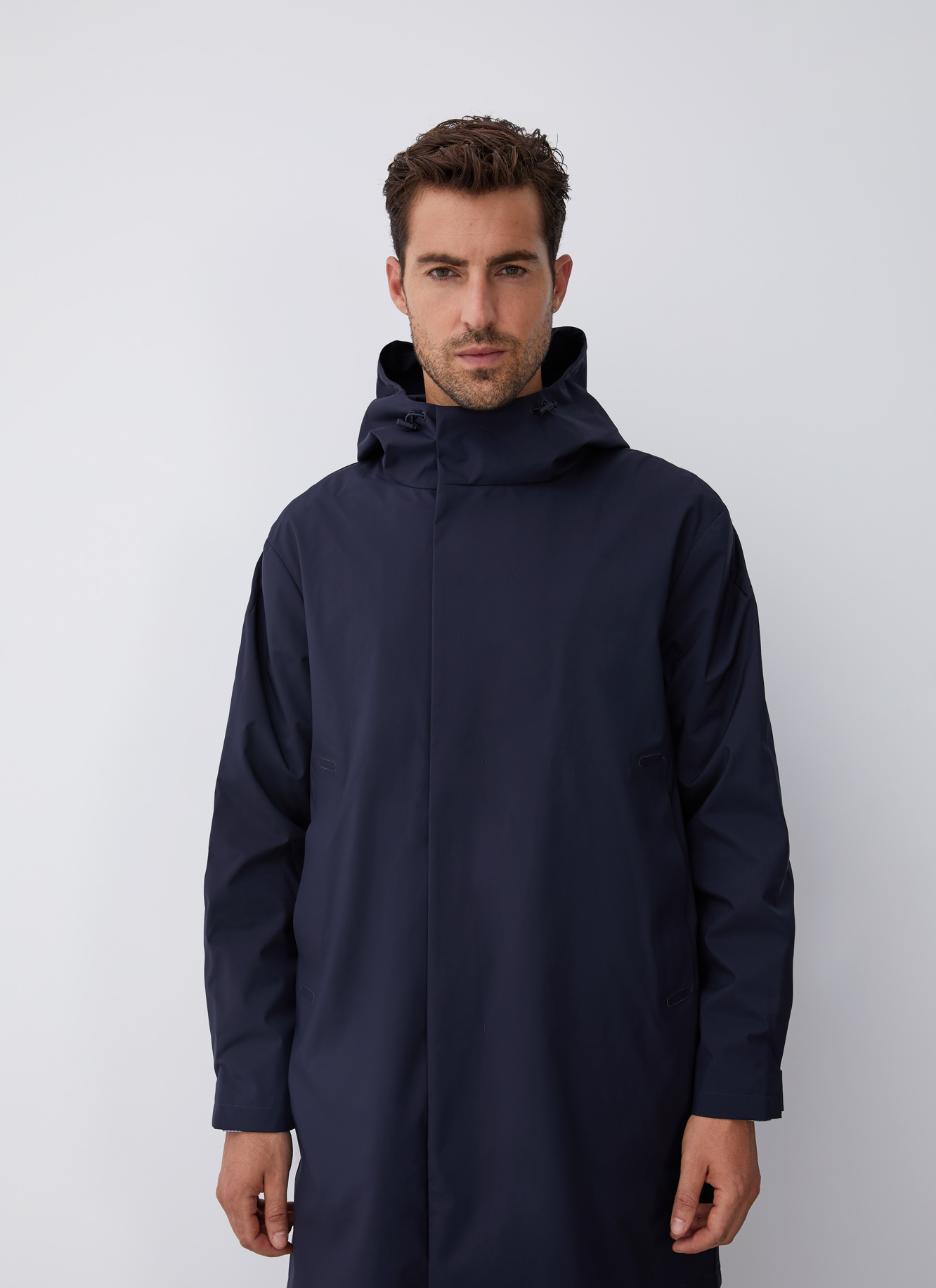 Parka con capucha de twill reciclado image number 0