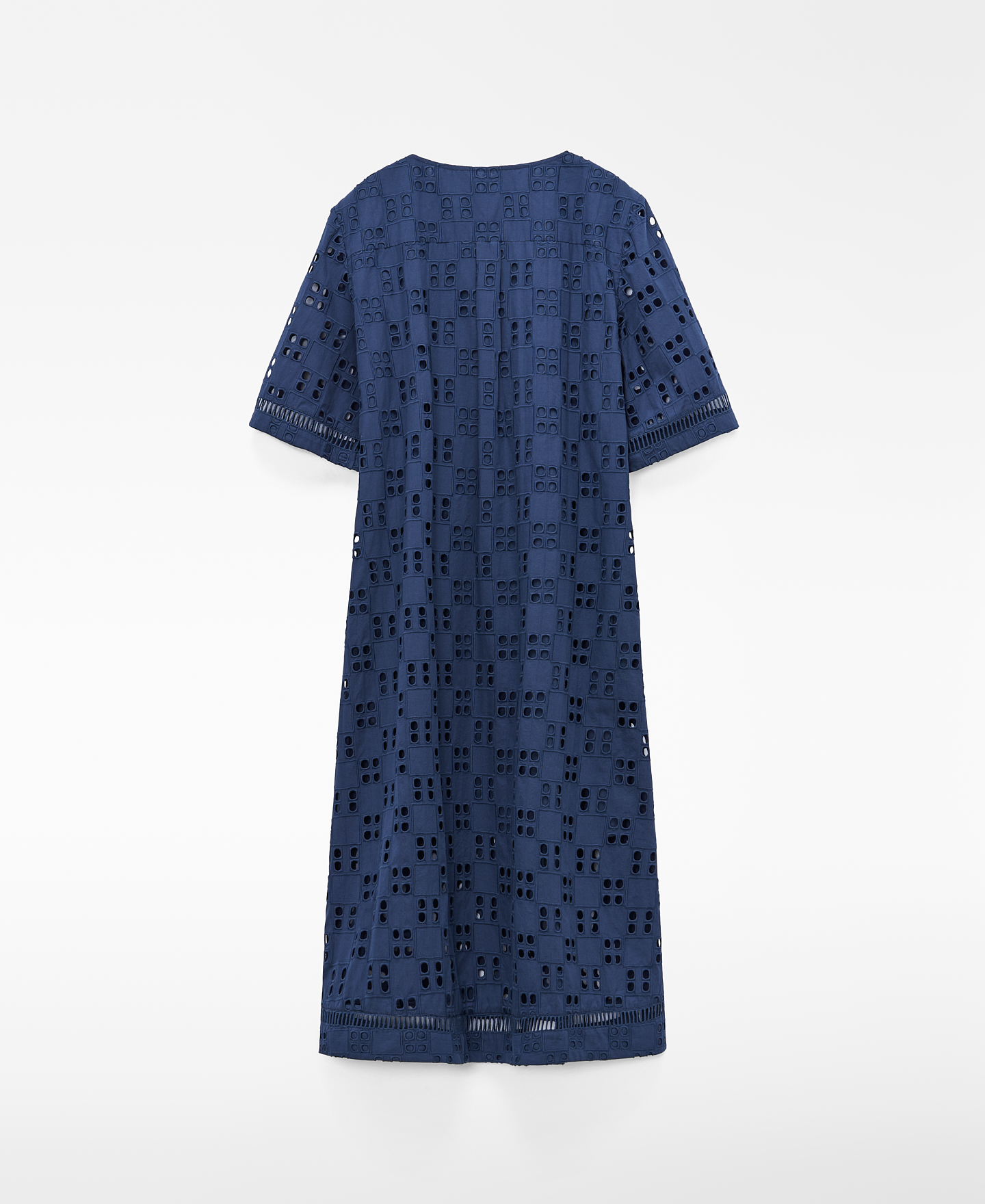 Poplin caftan with English embroidery image number 5
