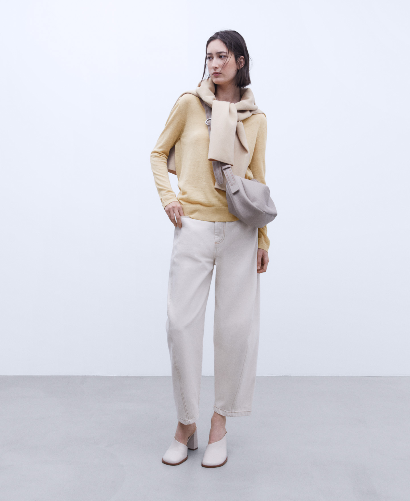 Linen fabric sweater image number 1