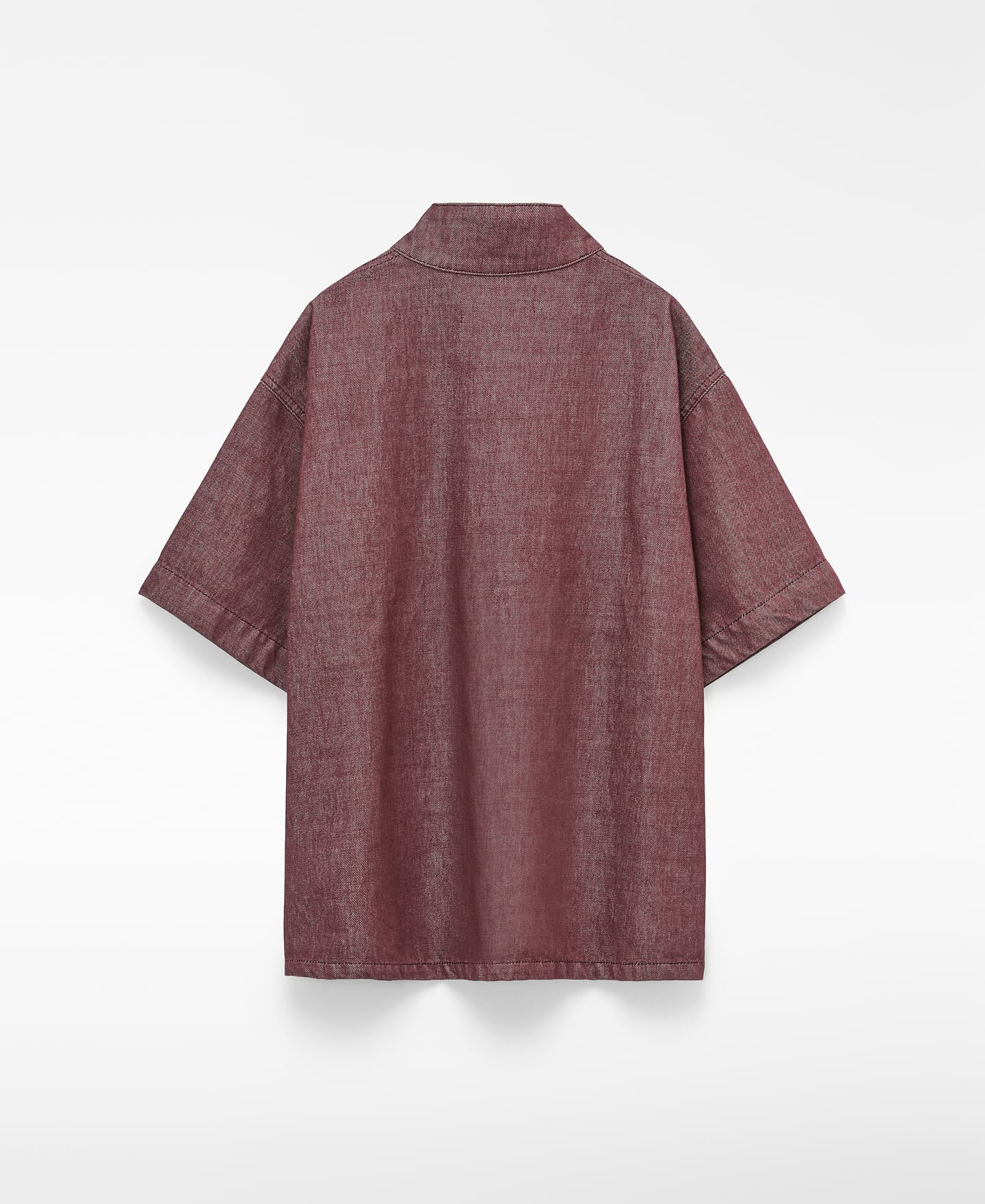 Camisa boxy cuello tira denim image number 5
