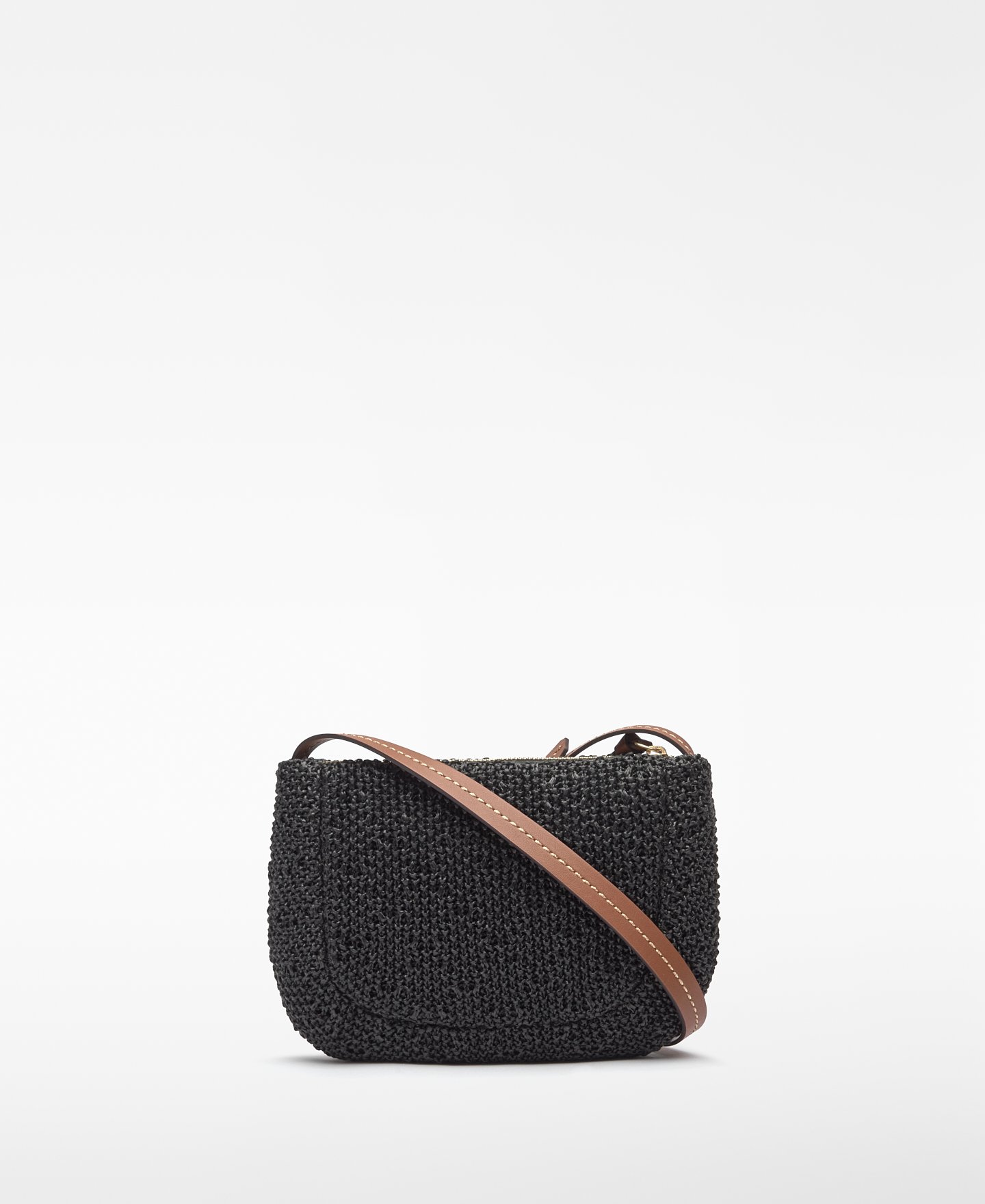 Dorna raffia-textured shoulder bag woman image number 1