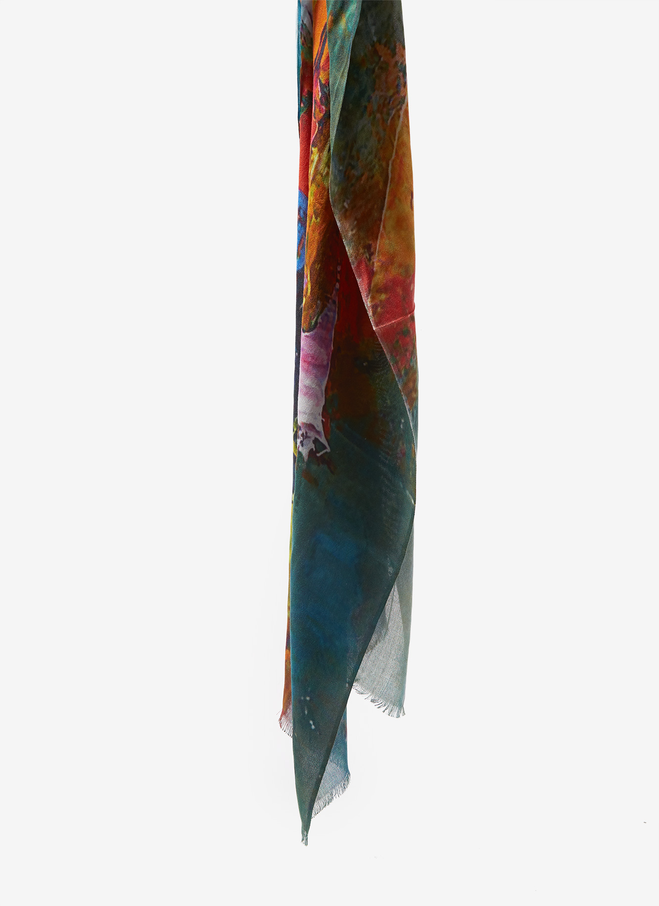 Modal foulard with multicolour print image number 1
