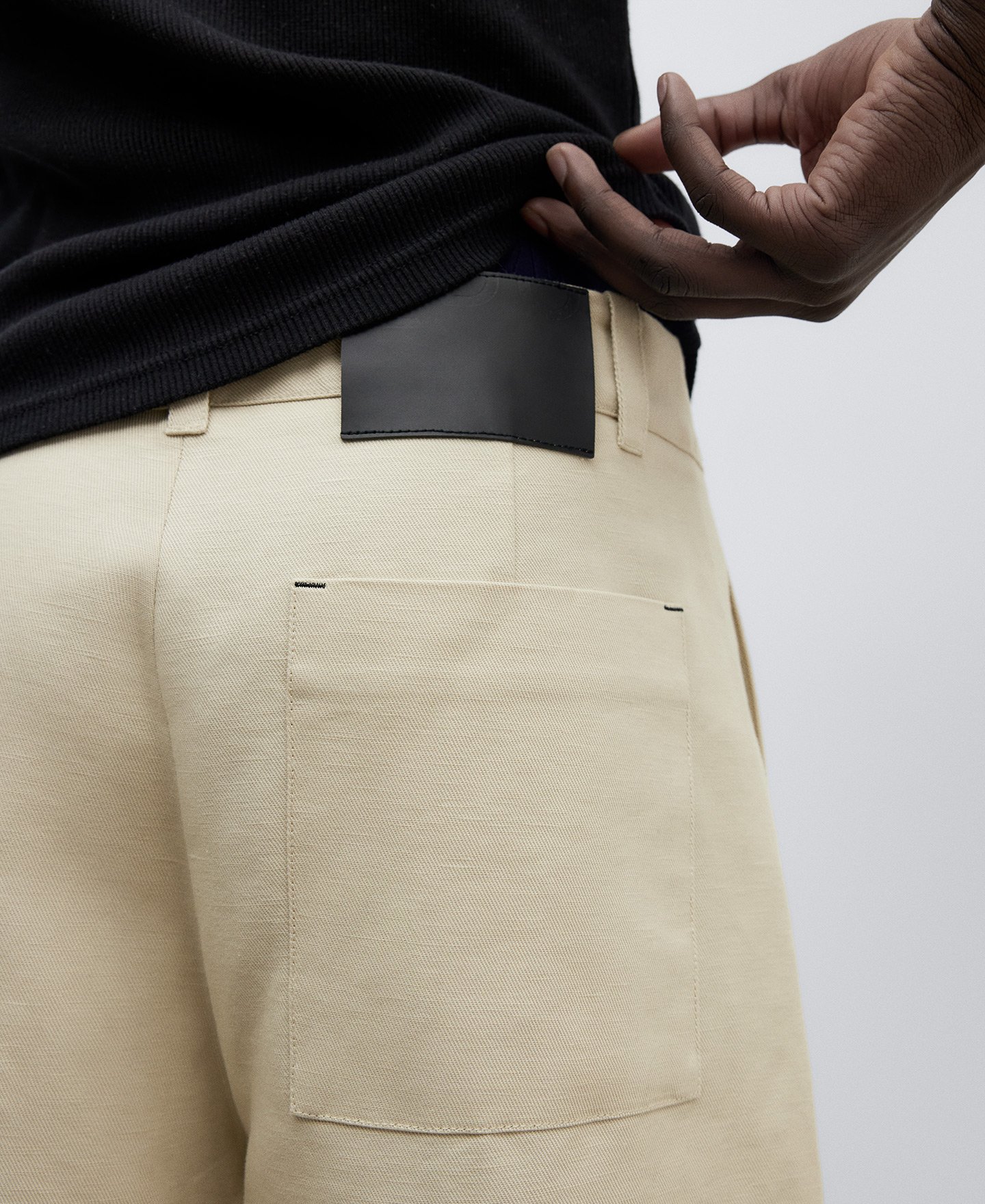 Cotton linen trousers for man image number 3