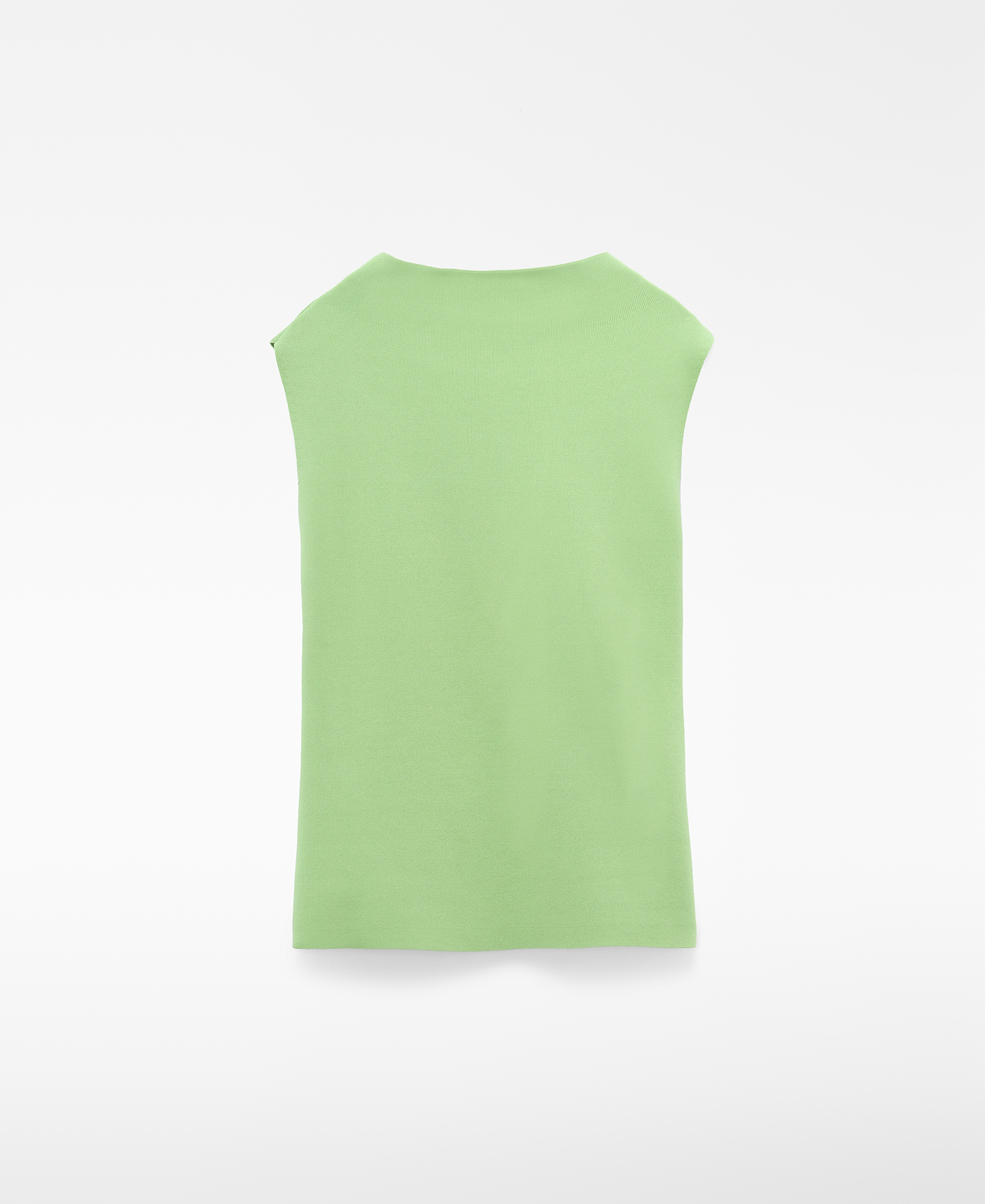Knit funnel neck top image number 6