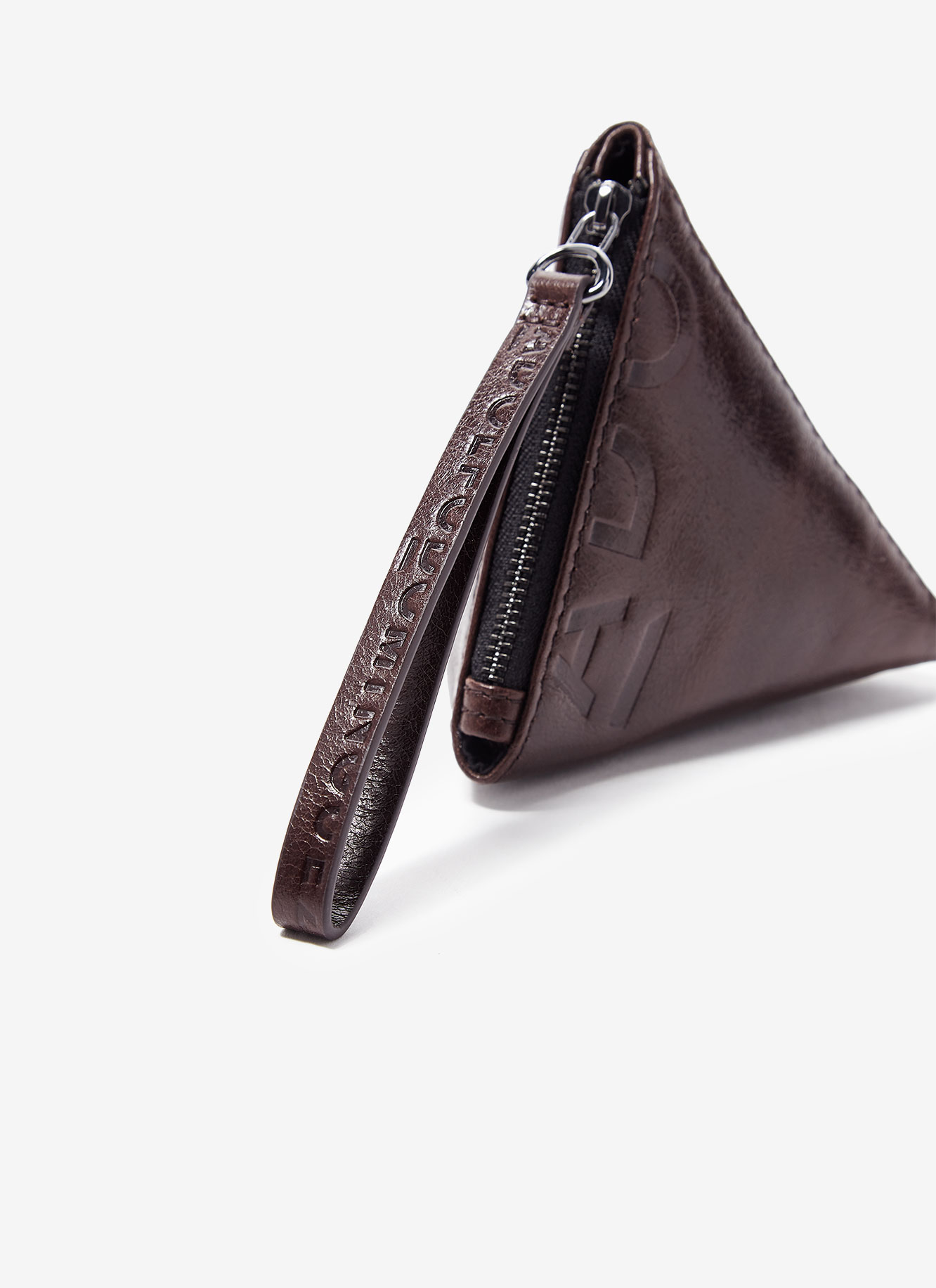 Triangular leather coin holder image number 3