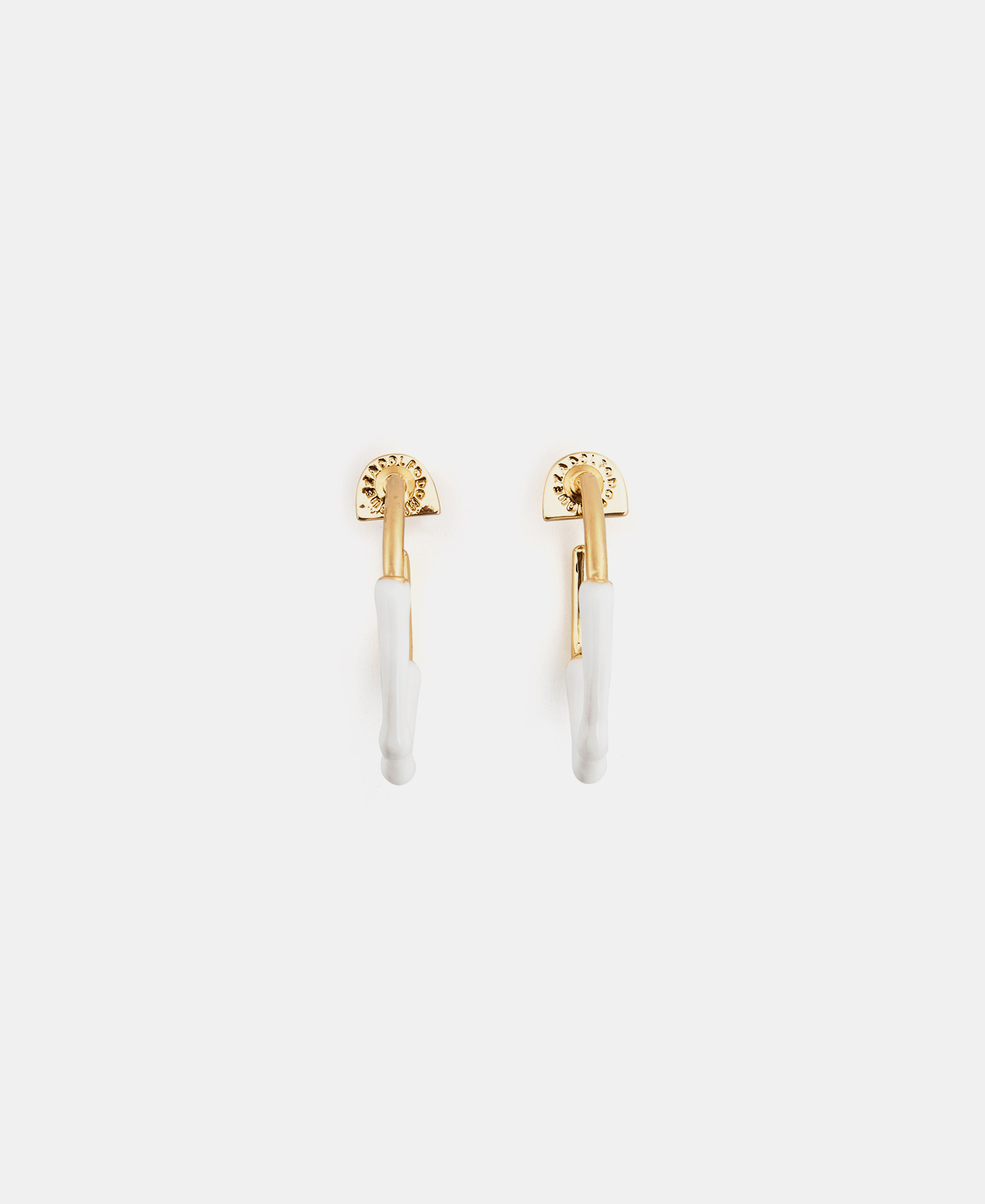 Resin and zinc circular earrings image number 0