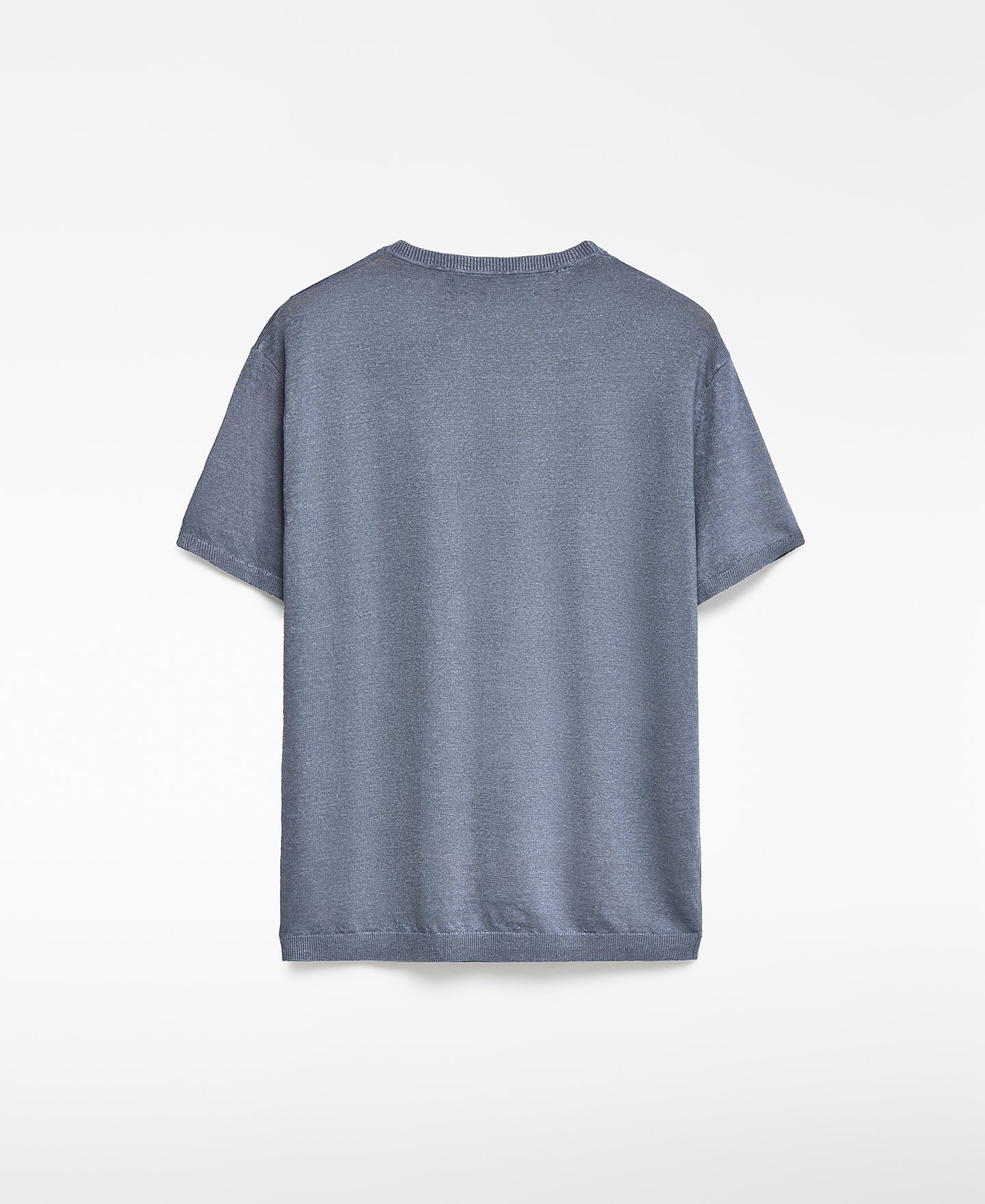 Linen blend knit T-shirt man image number 5