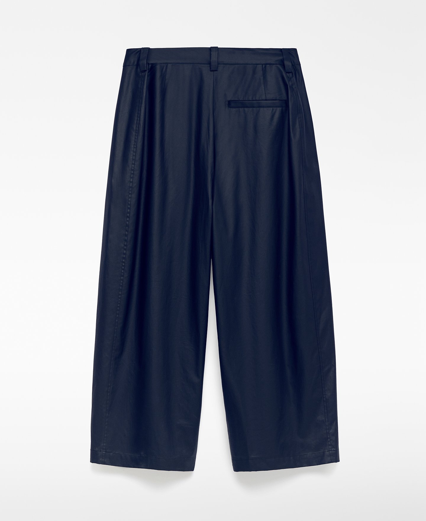 Navy blue barrel fit trousers man image number 5