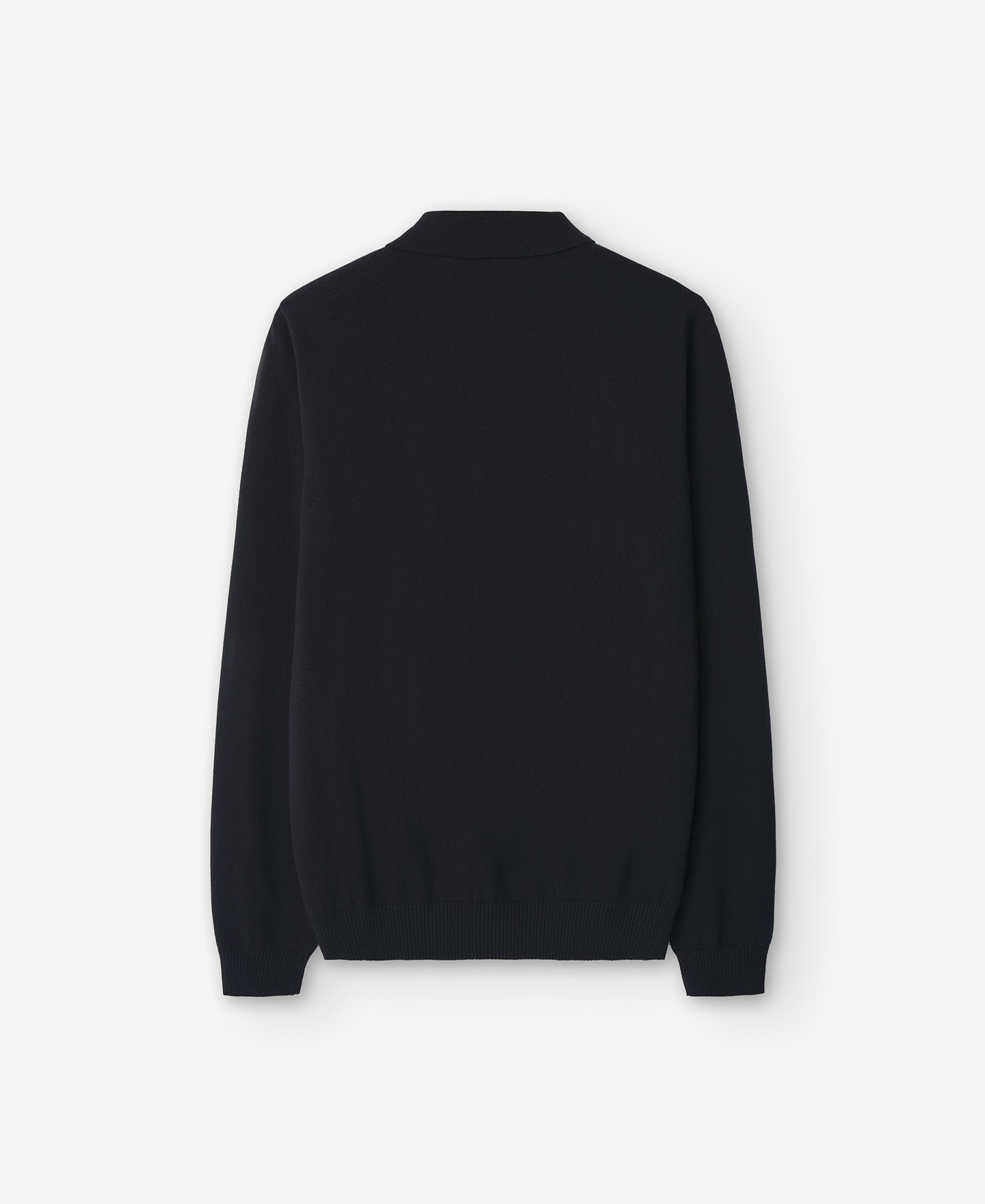 Long sleeve cotton polo shirt for men image number 5