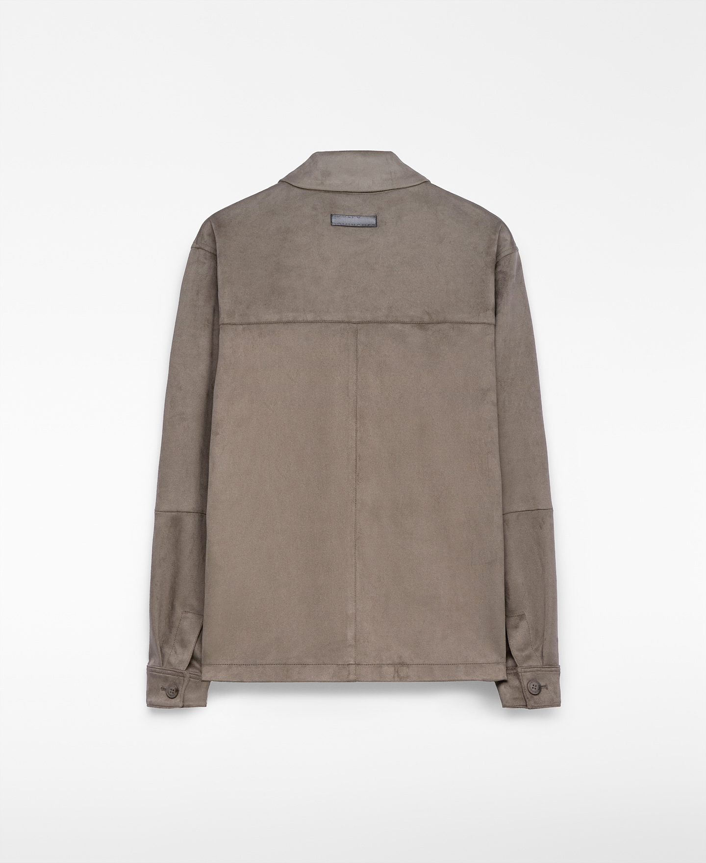Faux suede overshirt man image number 5