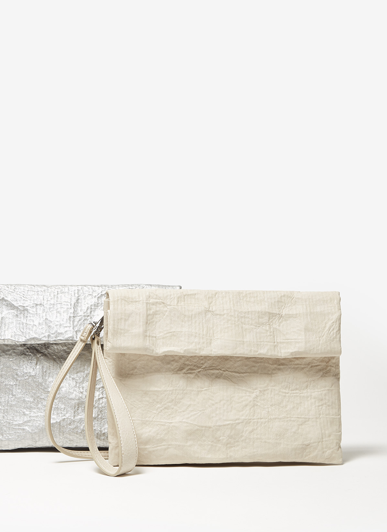 Wrinkled clutch with wrist strap image number 4