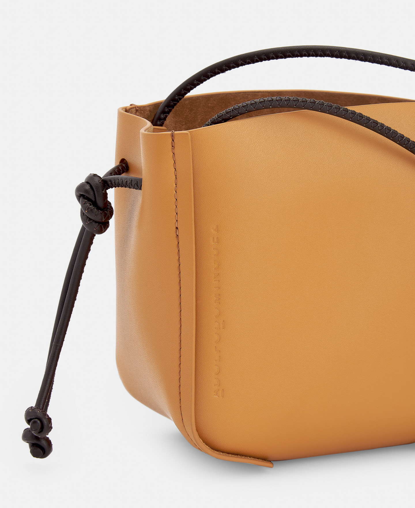 Responsible leather mini bucket bag image number 3