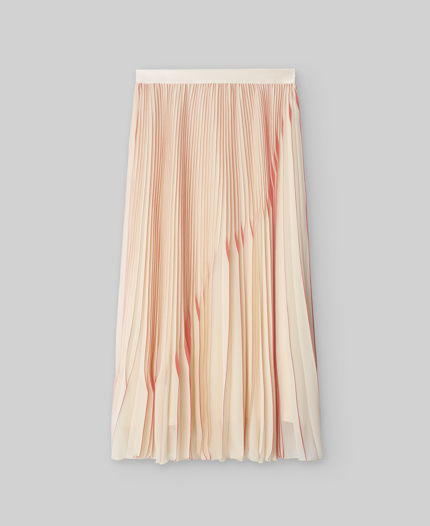 Ecru pleated skirt woman image number 4