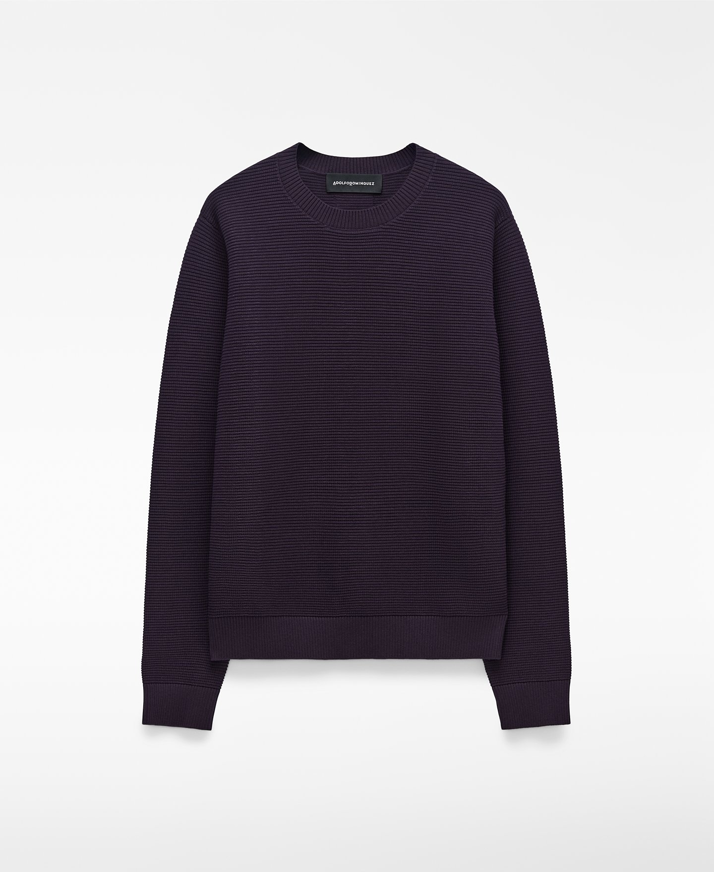 Striped textured knit sweater man image number 4