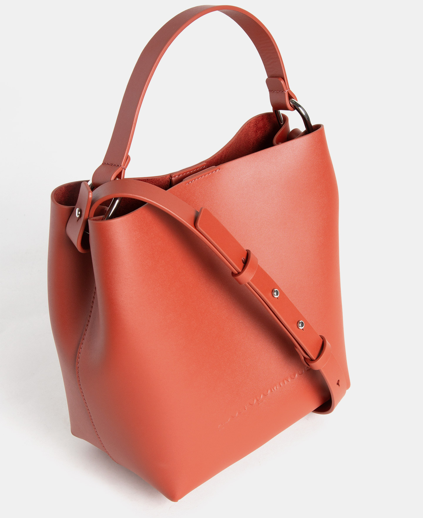 Bolso saco en piel vaqueta image number 1