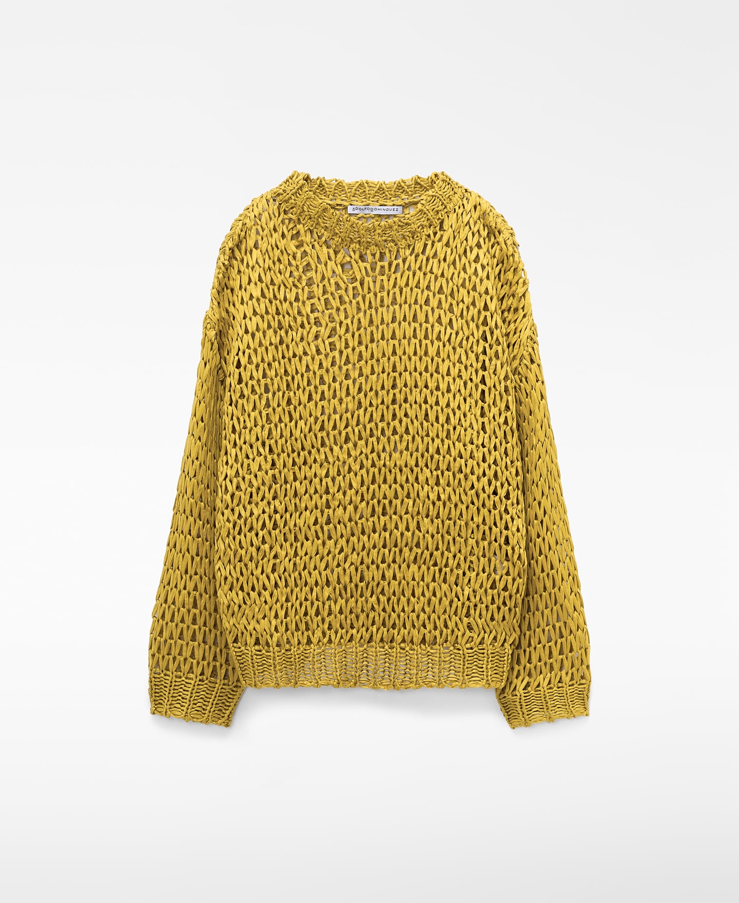 Oversize open-knit cupro sweater image number 4