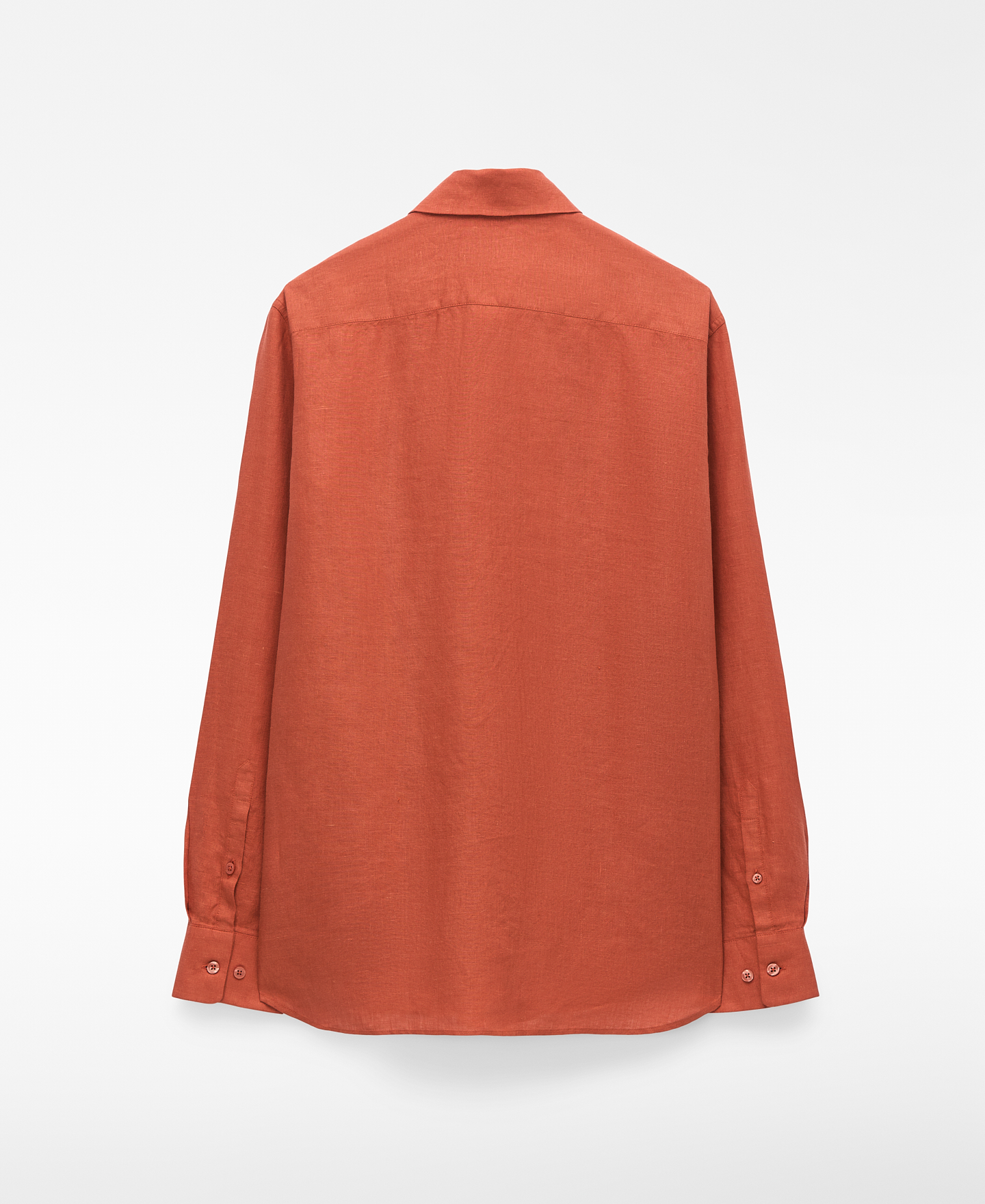 Linen regular fit spread collar shirt image number 5