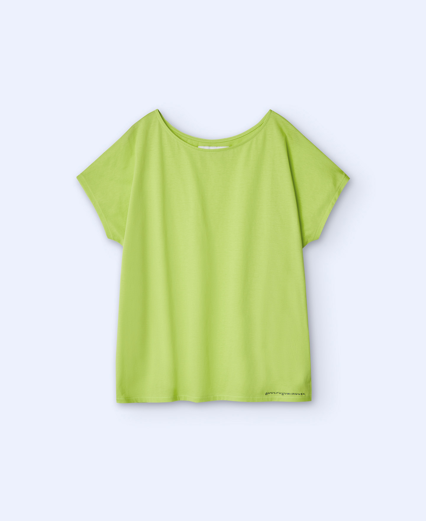 Camiseta en algodón con cuello caja image number 4