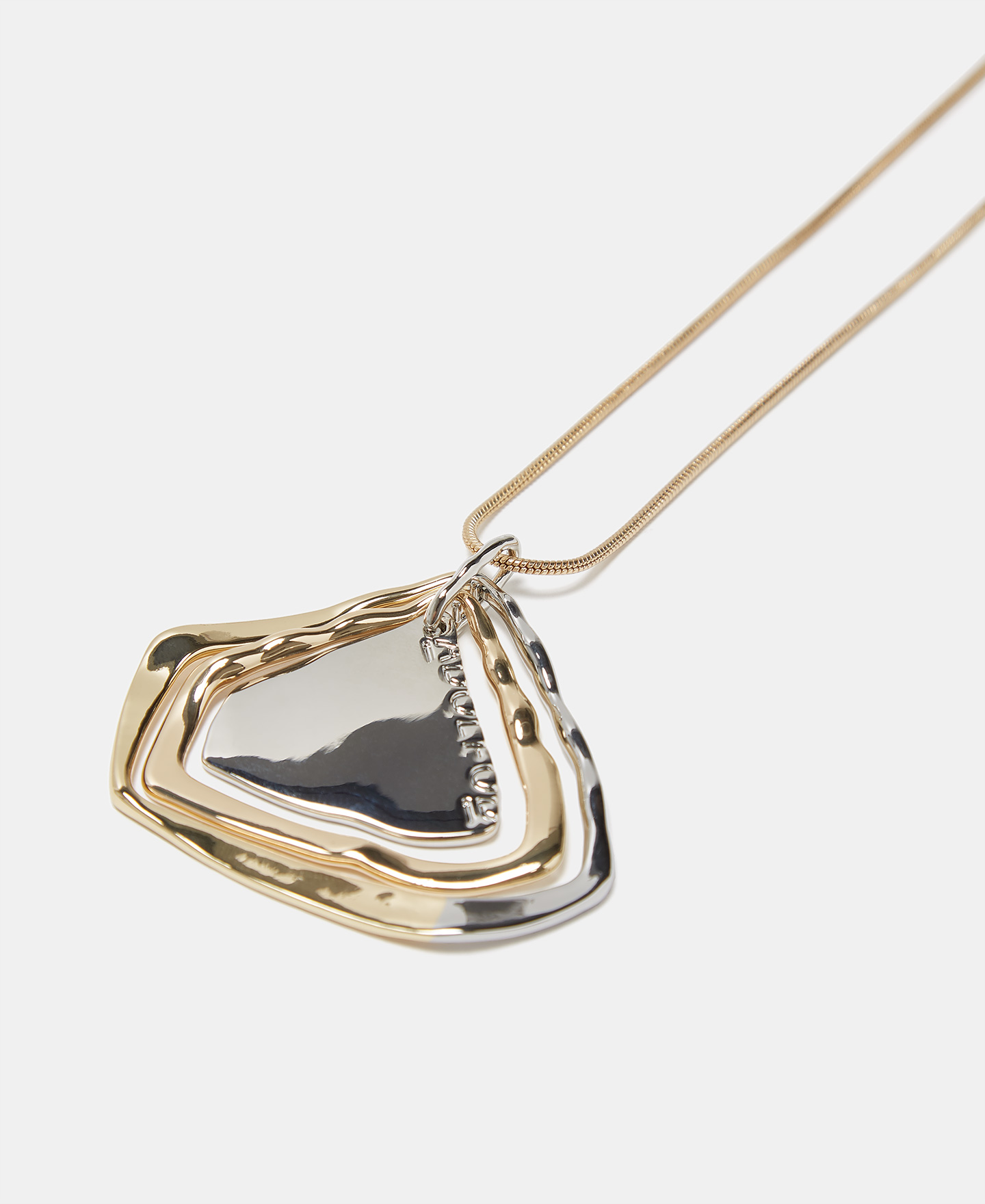 Bicolored metal multi piece necklace image number 1