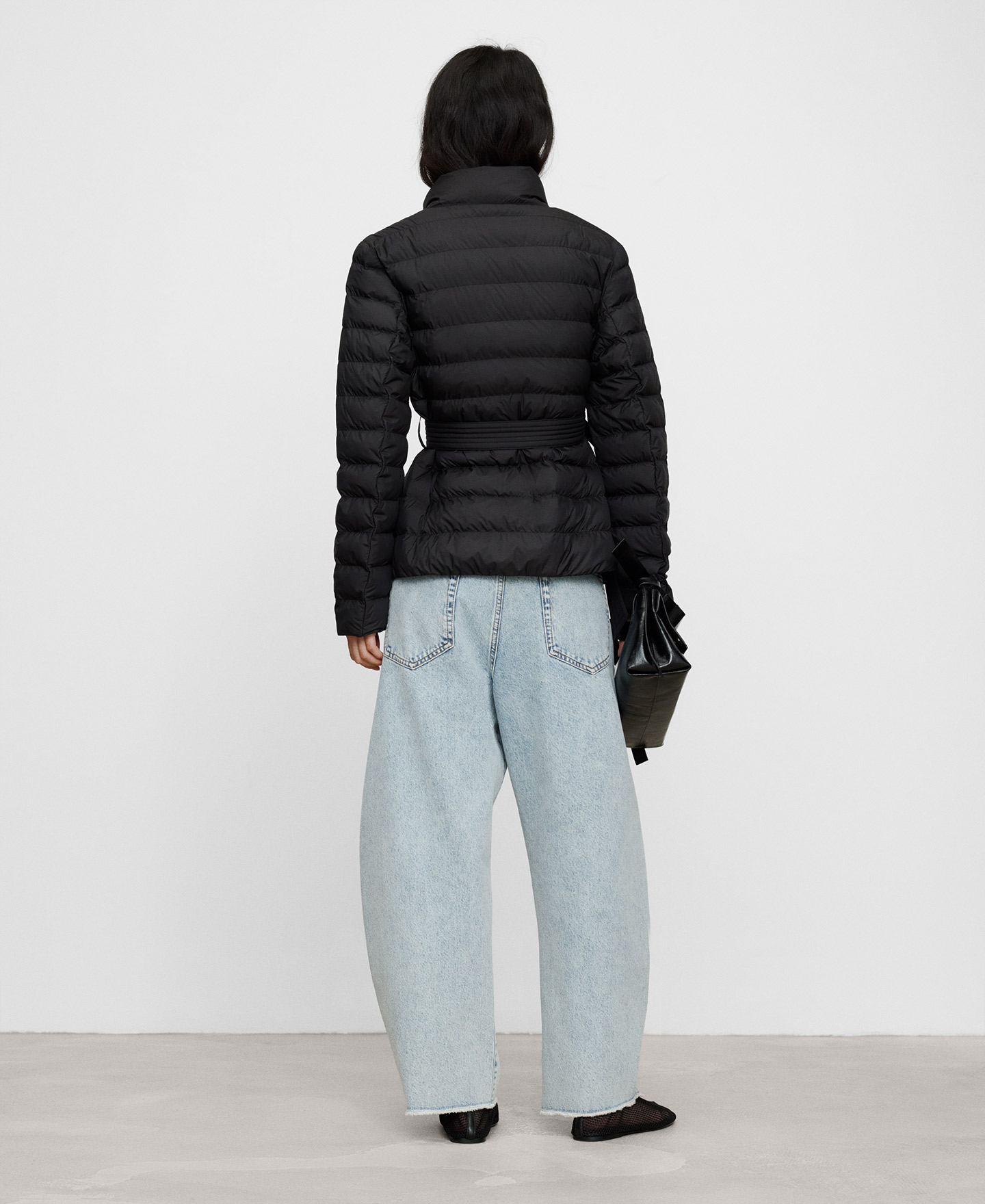 Padded cross-front jacket with belt image number 2