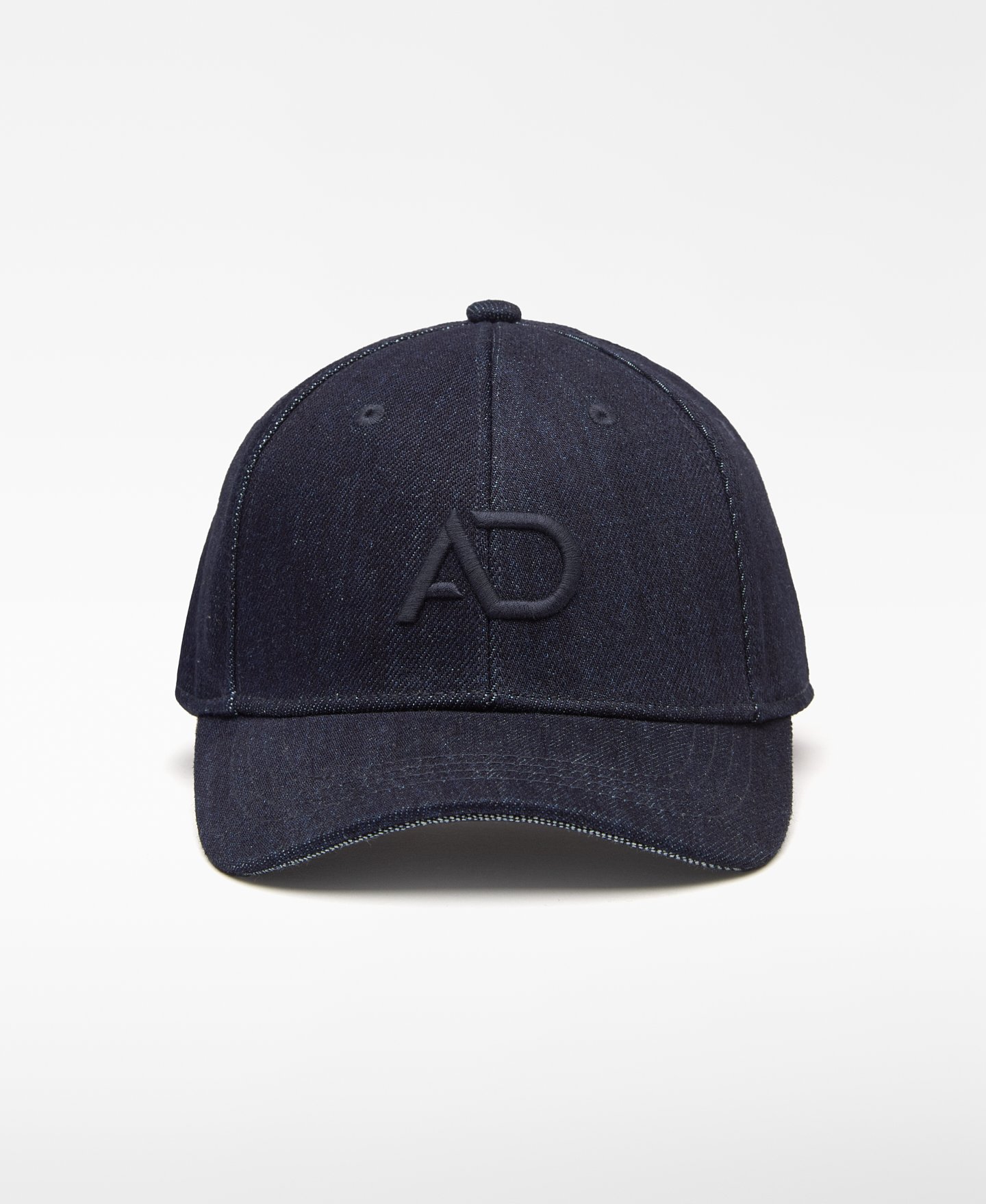Embroidered logo denim cap man image number 0