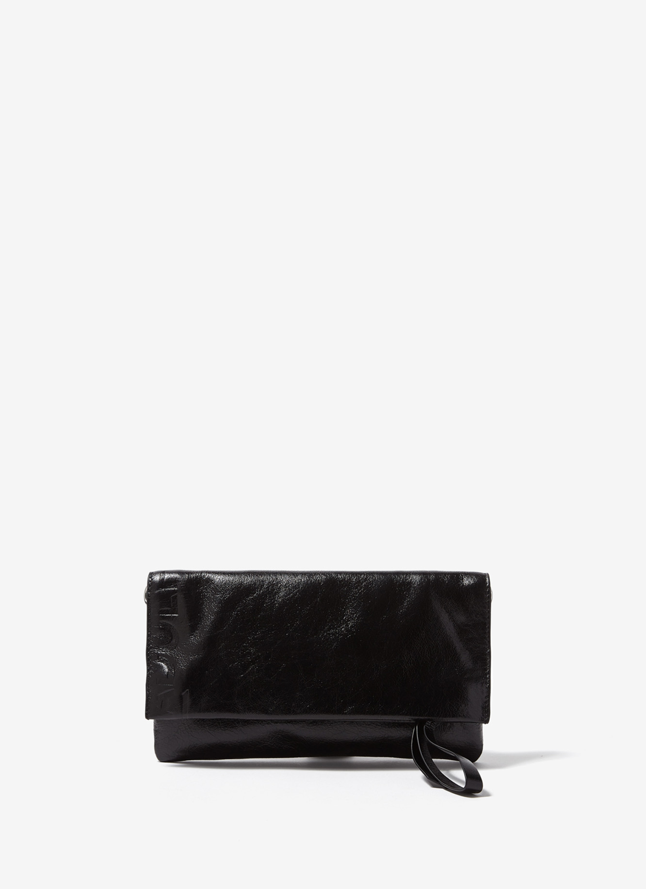 Crackled glossy leather crossbody bag image number 0