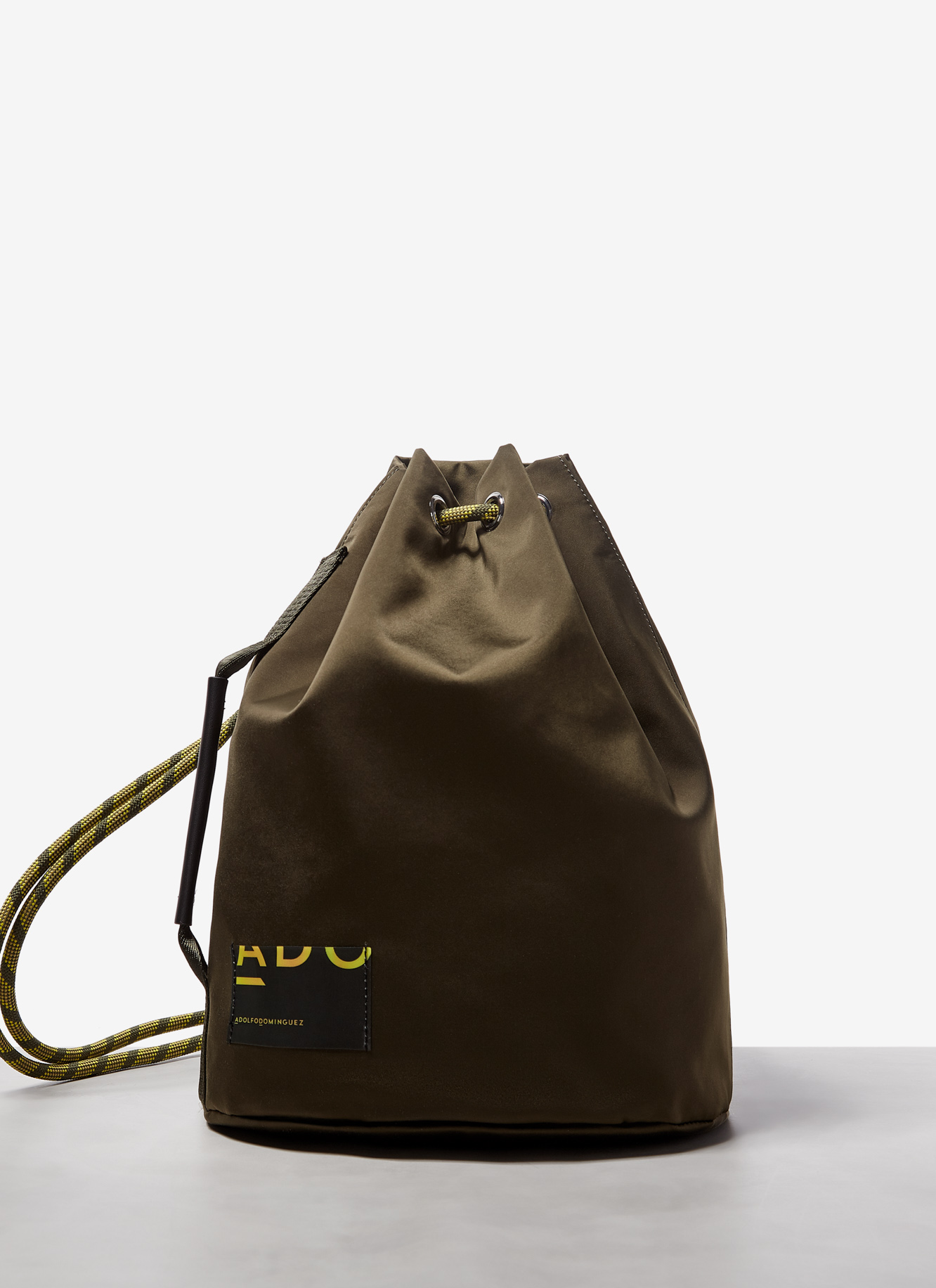 Nylon drawstring bag with cord straps image number 2