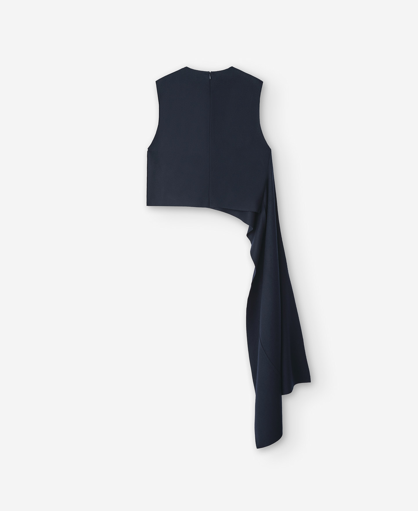 Wool knitted top for women navy blue image number 5