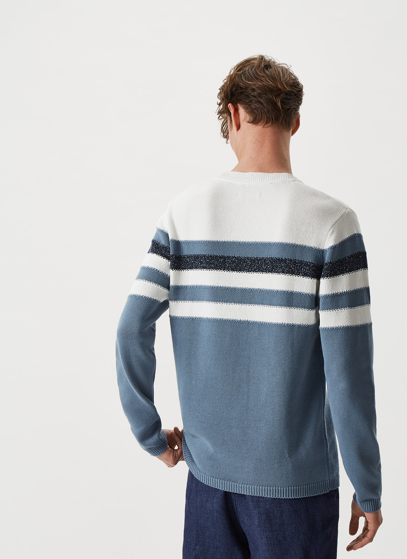Striped jumper with crew neck image number 2