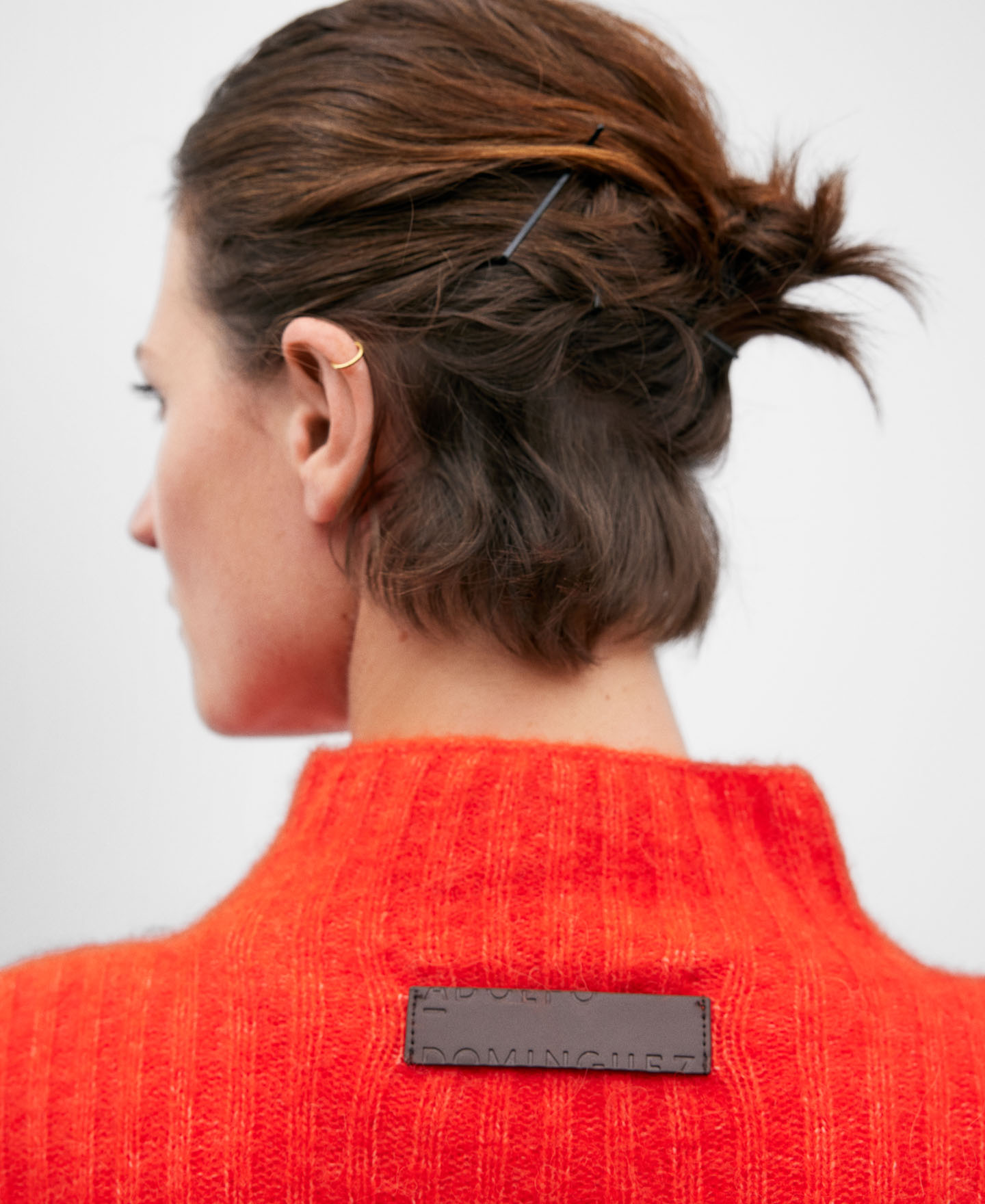 Coral alpaca knitted sweater for women image number 3