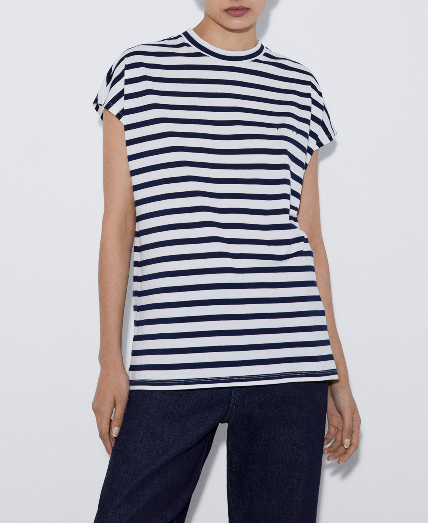 Organic cotton crew neck t-shirt image number 0