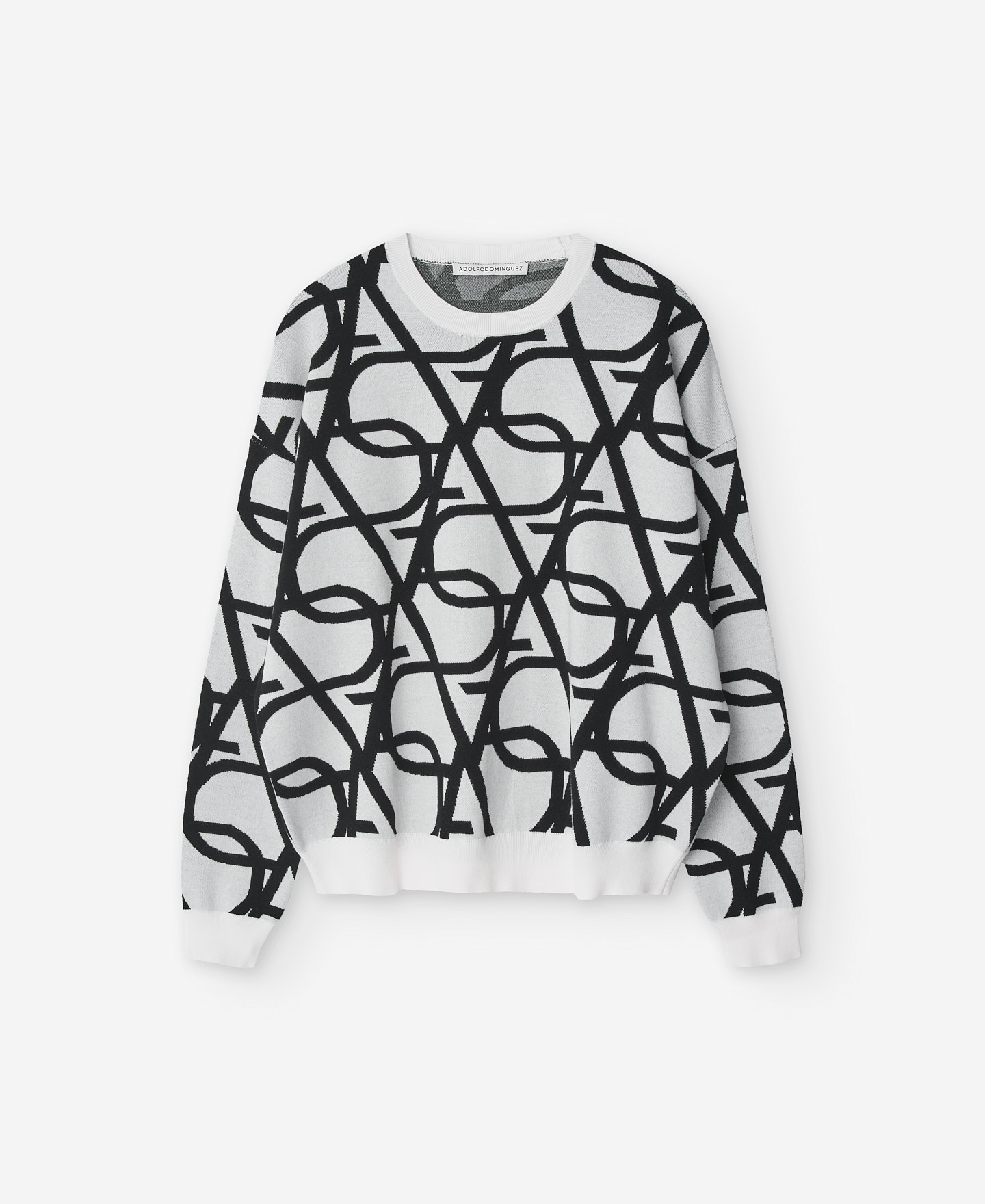 Black/cream jacquard sweatshirt women image number 4
