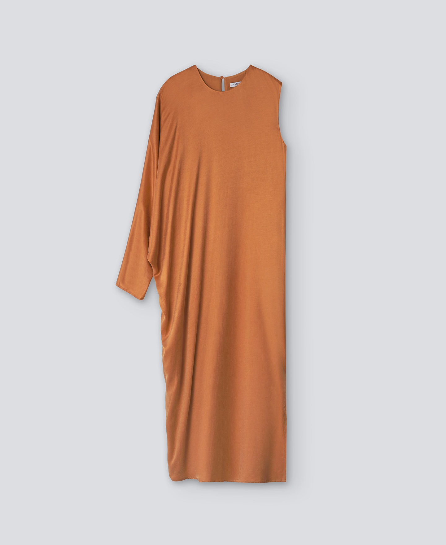Vestido asimétrico naranja mujer image number 4