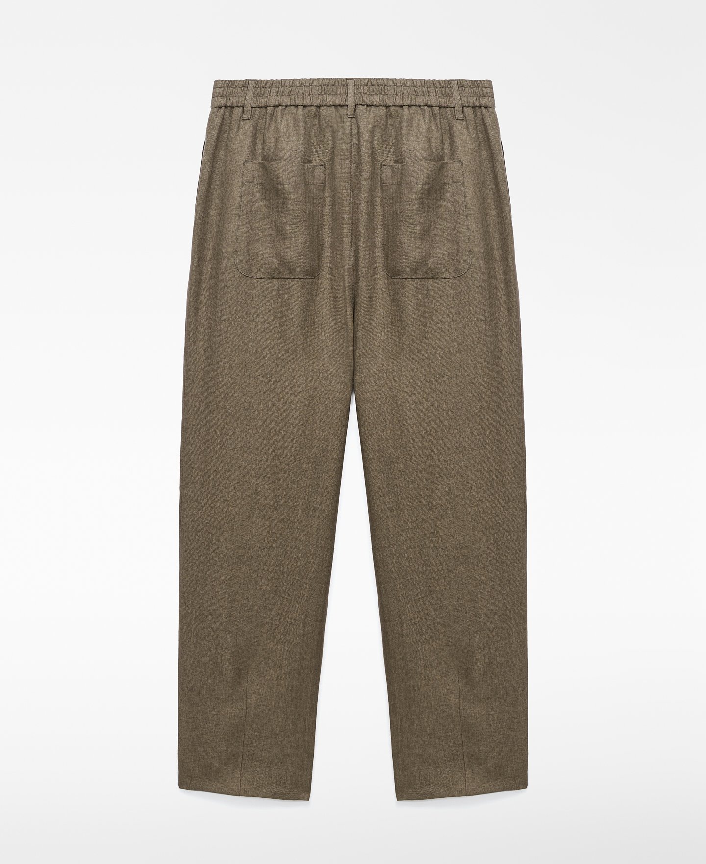 European linen semi-jogger trousers image number 5