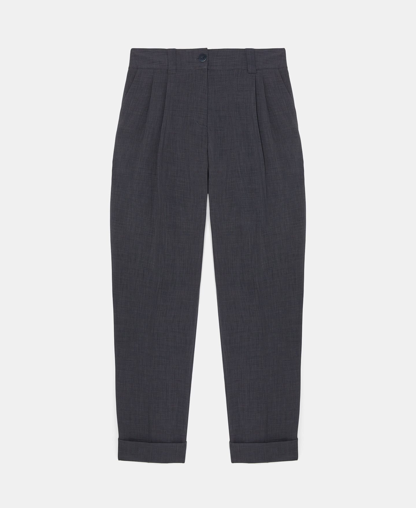Banana fit pleated trousers image number 4