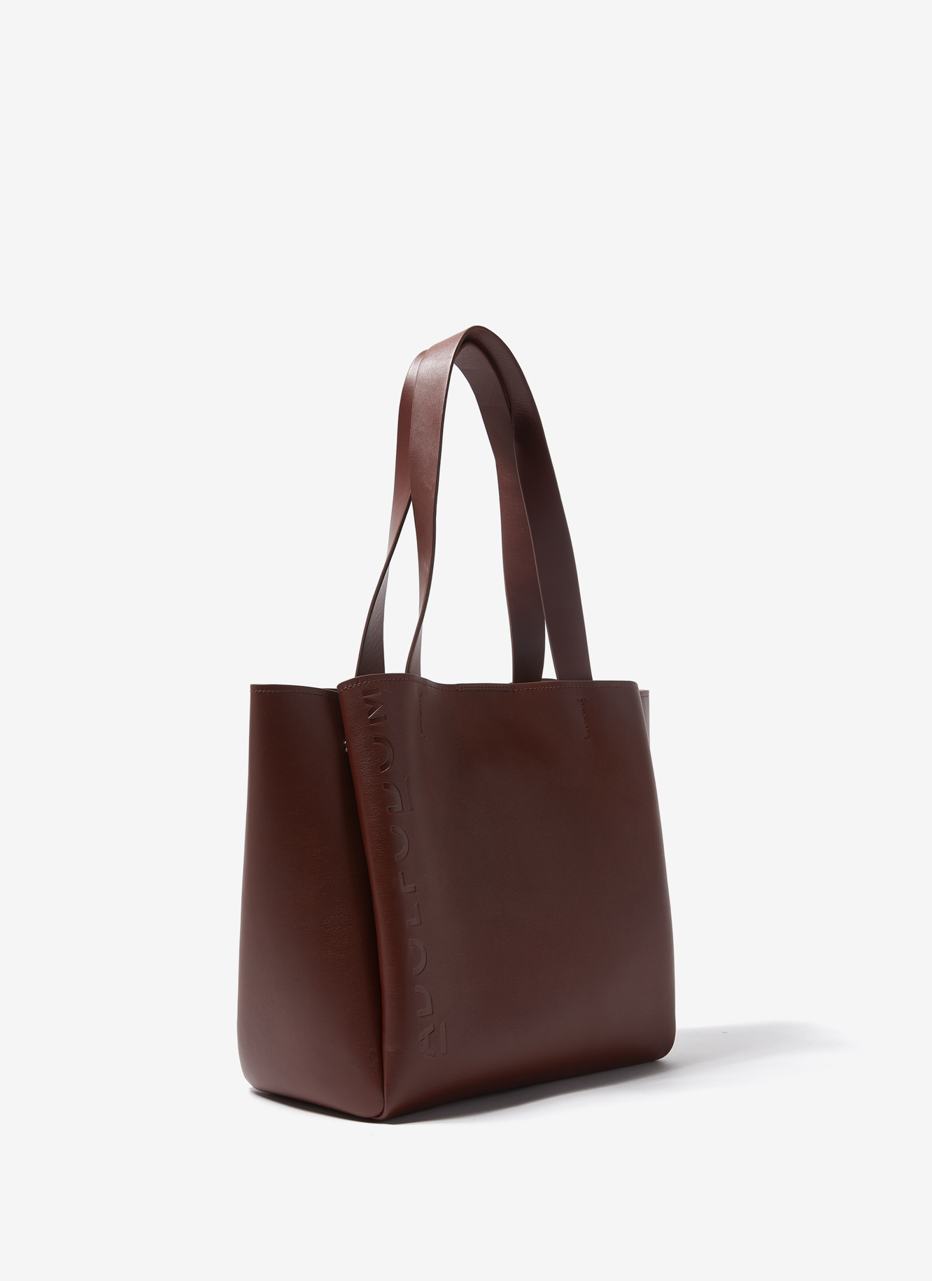 Smooth leather horizontal shopper image number 2