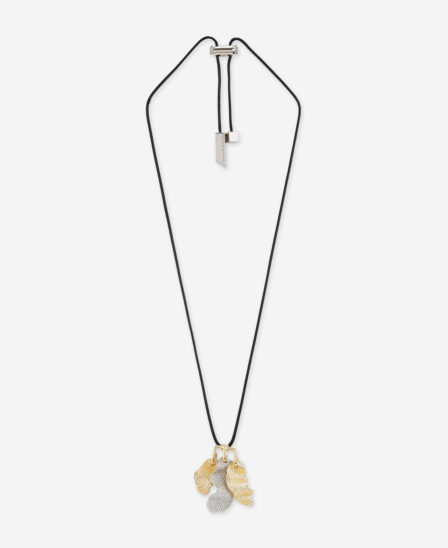 Three piece pendant in zinc and cotton image number 0